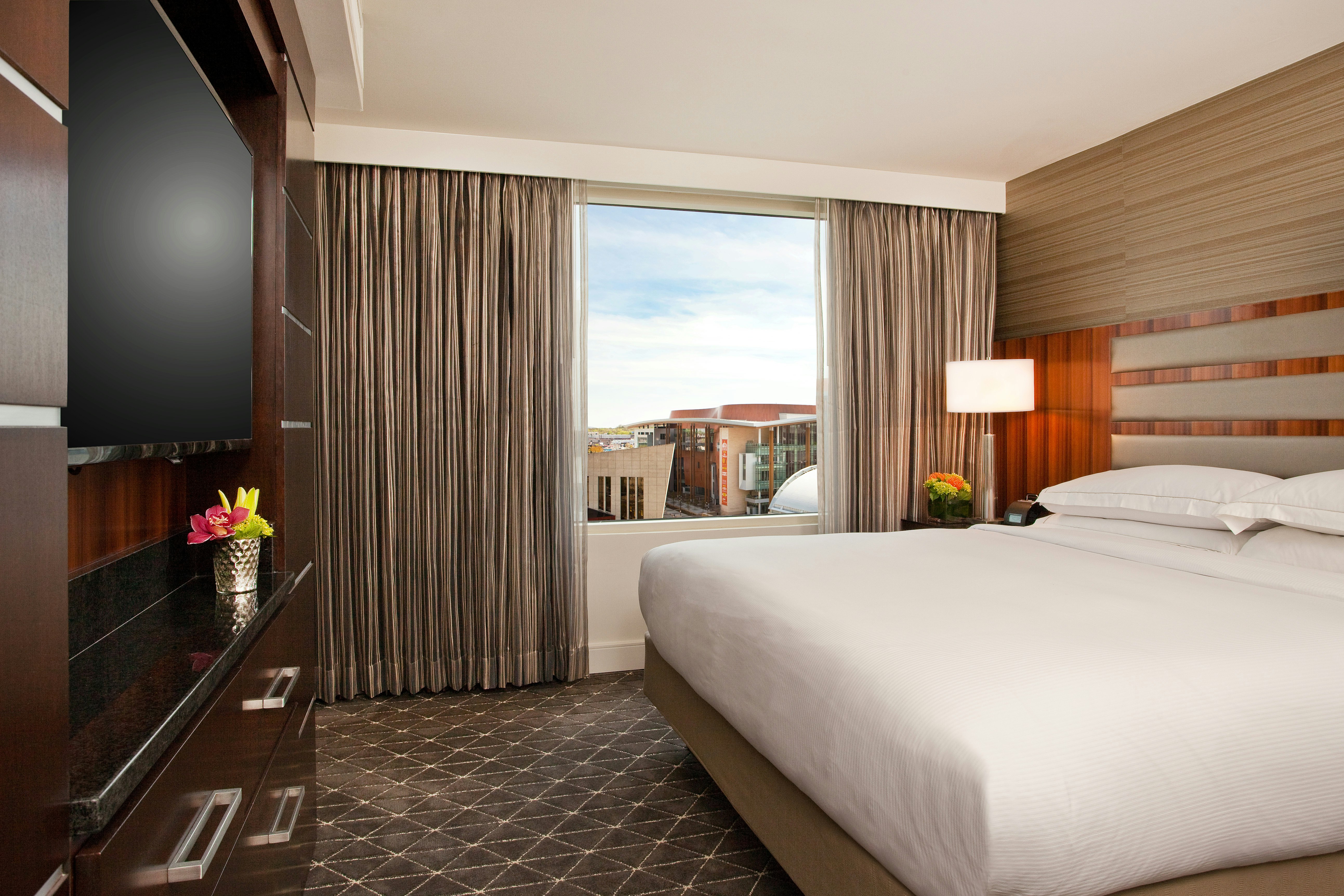 جناح تنفيذي بسرير كينج بإطلالة على المتنزه بغرفة نوم واحدة، HILTON NASHVILLE-DOWNTOWN 2/3
