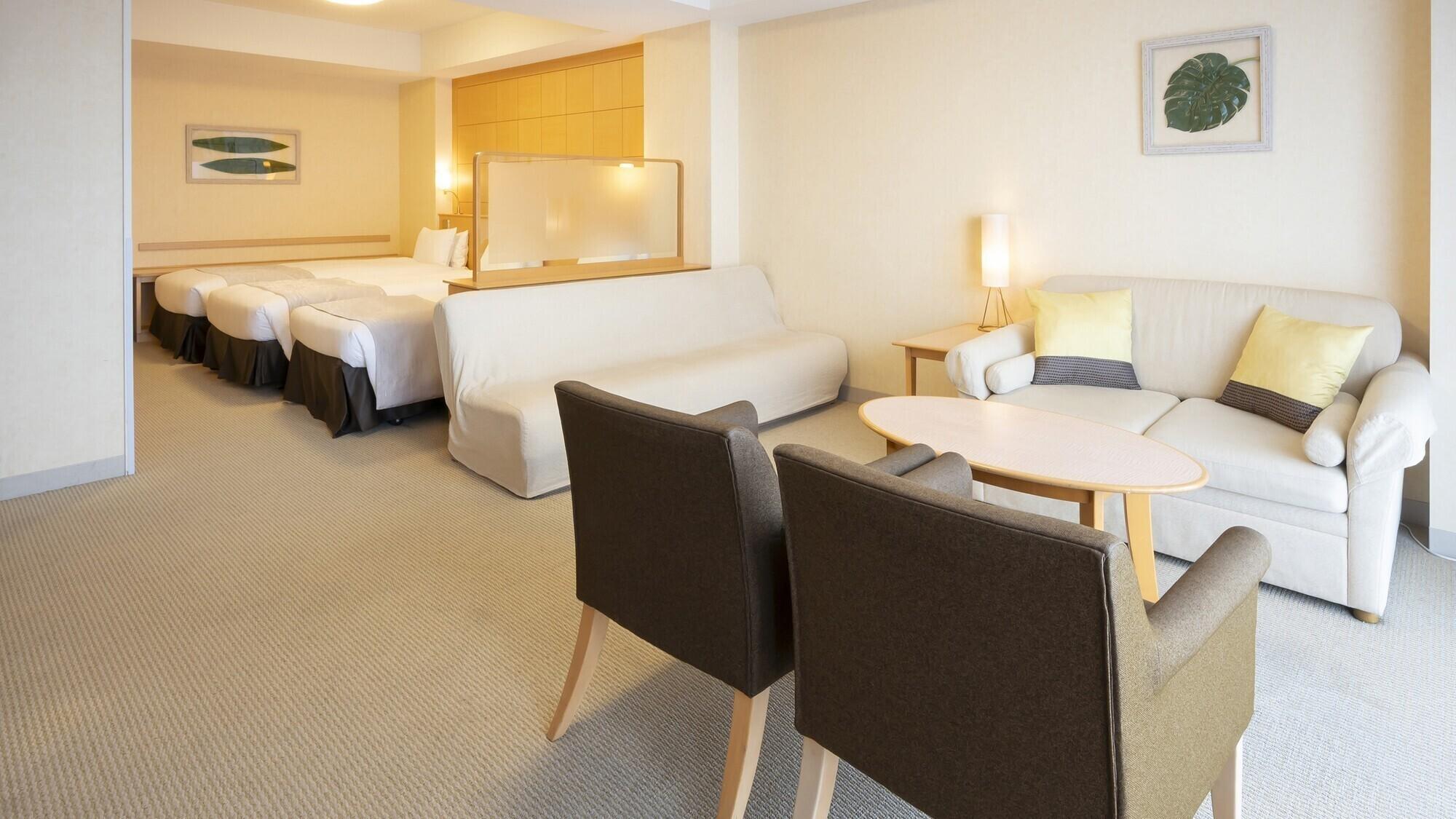 Casual, Tower, Twin Beds, with Extra Bed, 2 Sofa