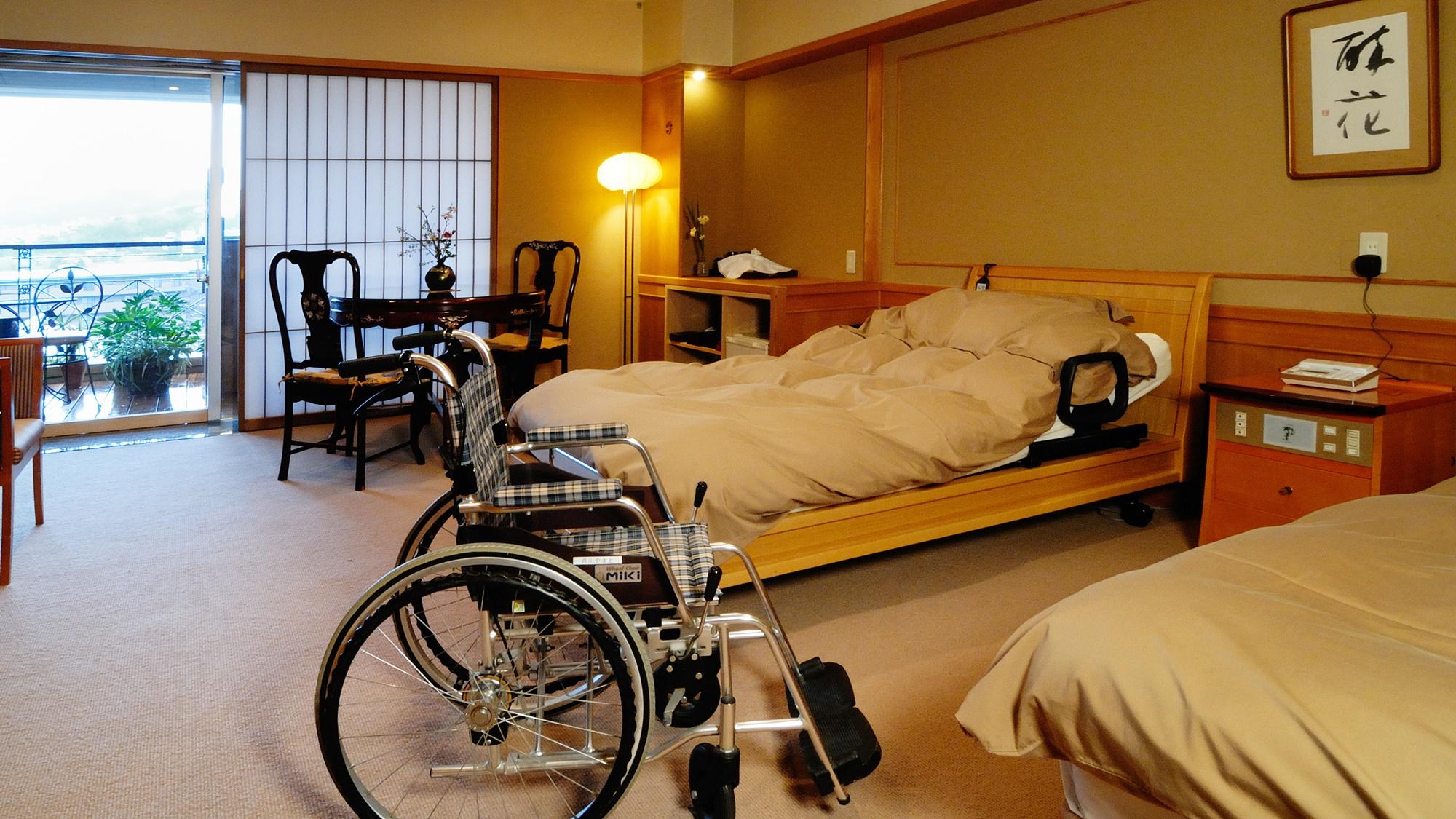 Japanese, Twin Beds, Outdoor View, Mountain View, Night View