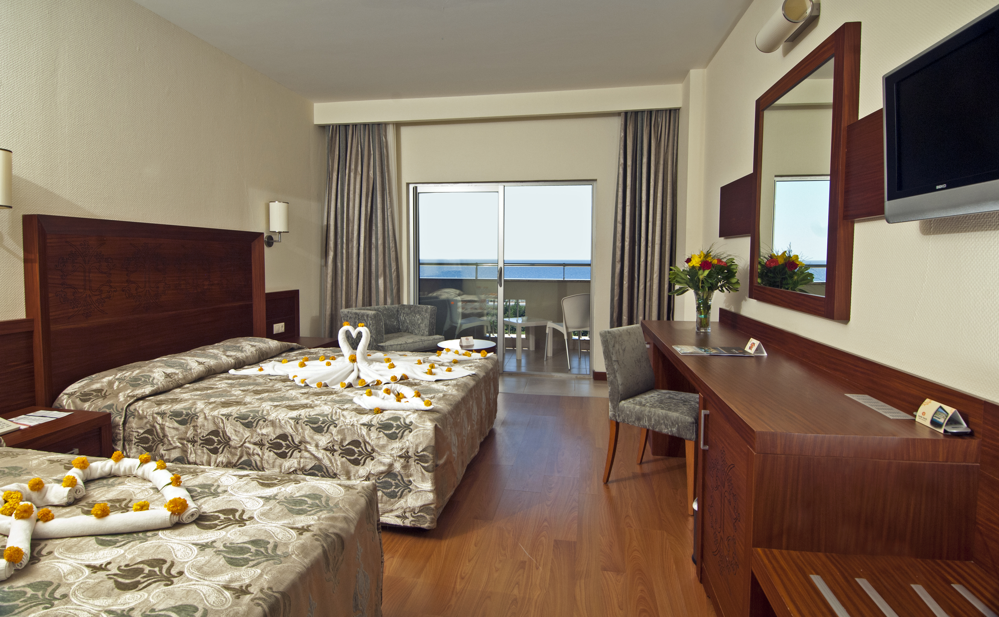 Room, Double Bed, Side Sea View