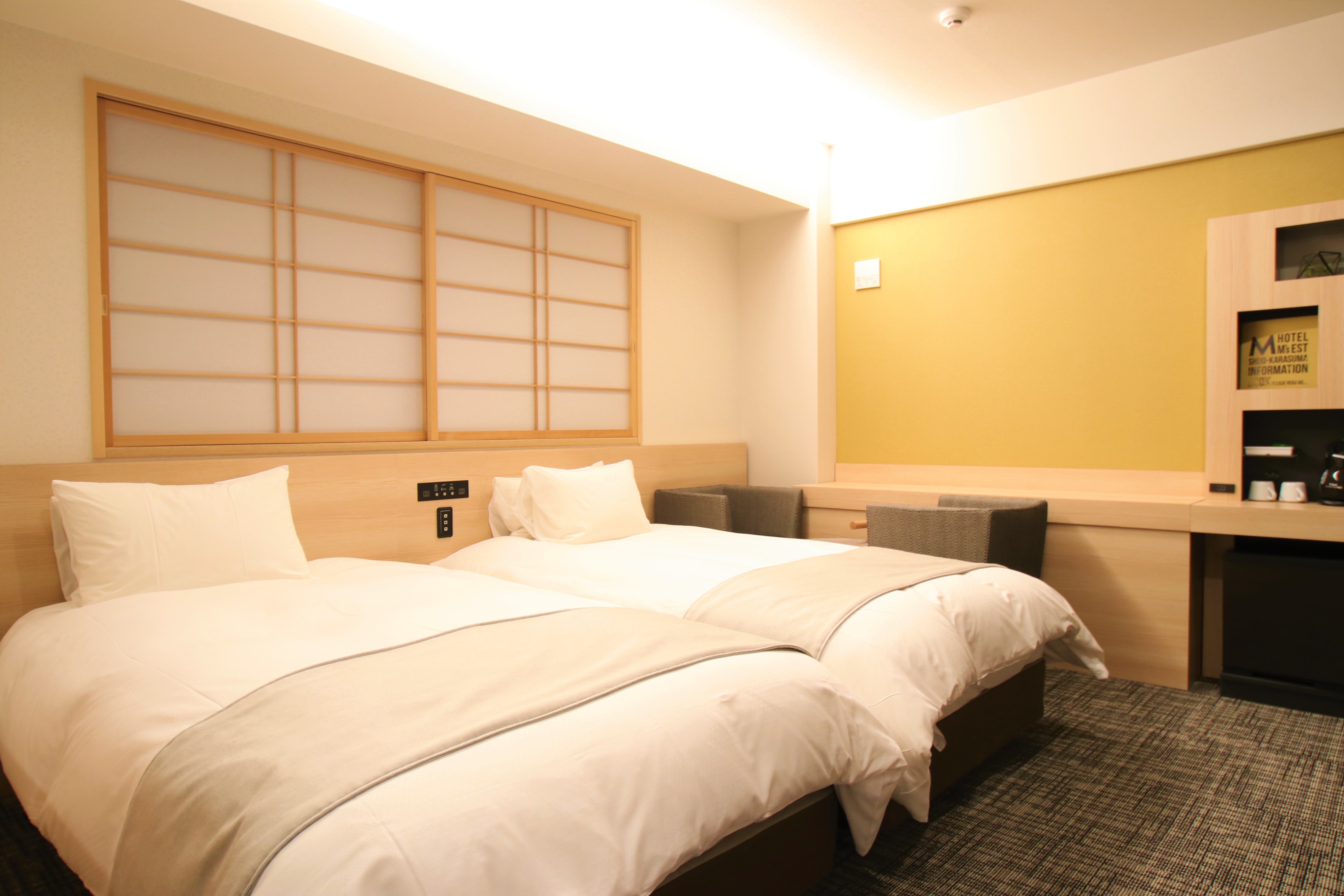 غرفة قياسية بسريرين منفصلين، Hotel M's Est Shijo-Karasuma 2/5