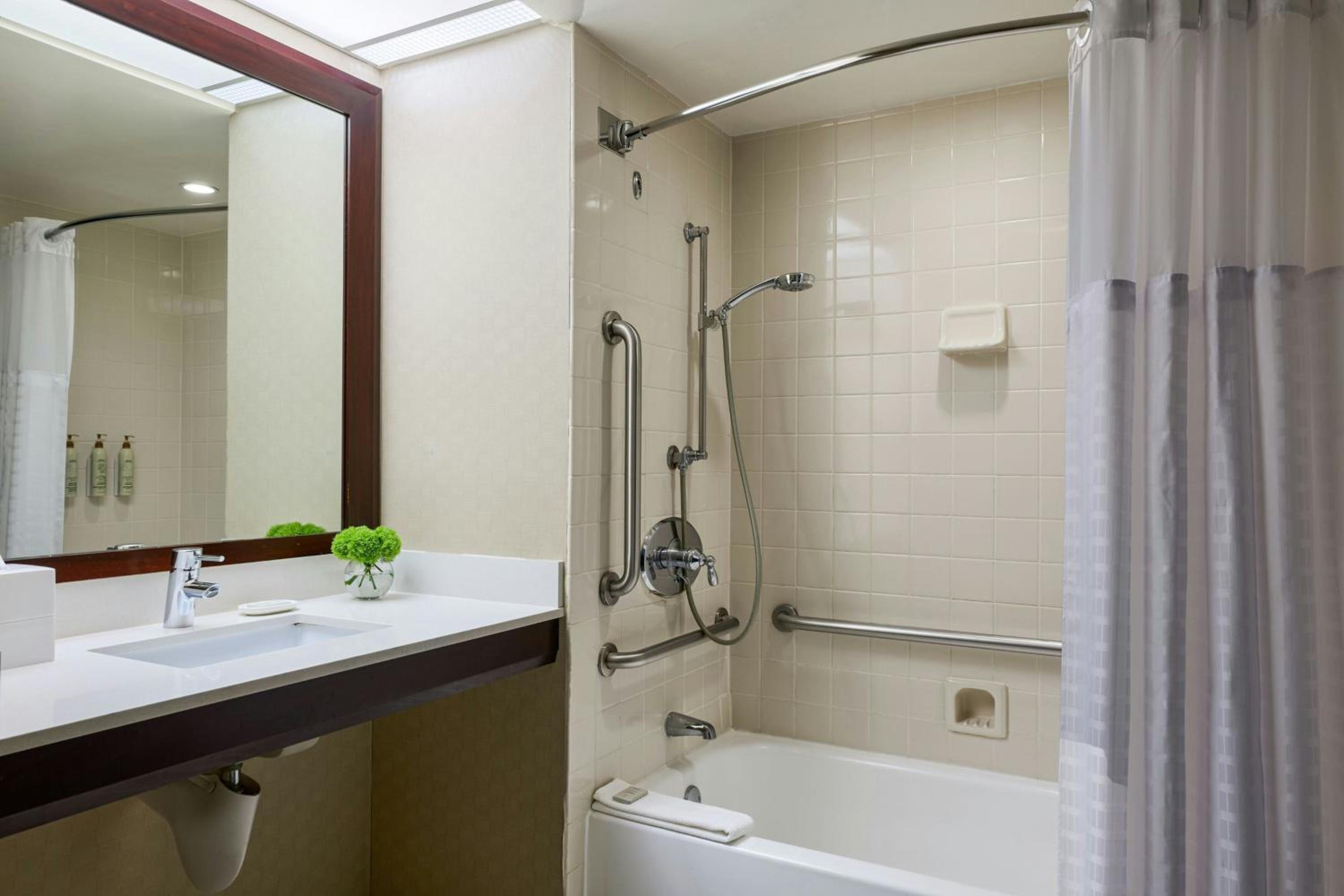 غرفة بسرير كينج بحوض استحمام لذوي الإعاقة، Renaissance Los Angeles Airport Hotel 2/10