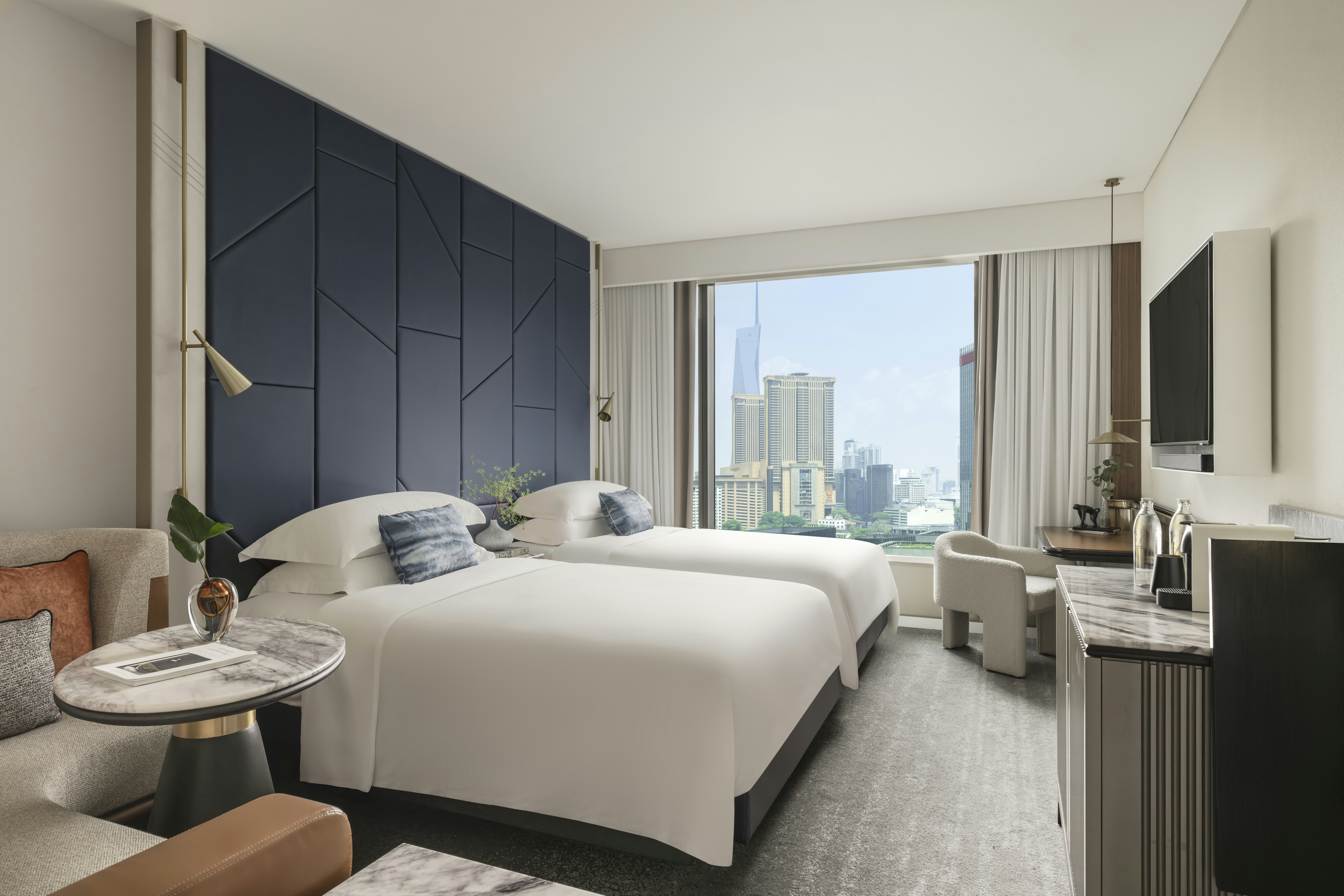 Essential, Twin Beds, Tower View