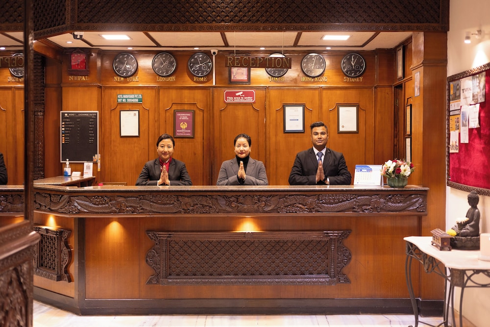 Lobby at Hotel Marshyangdi, KATHMANDU