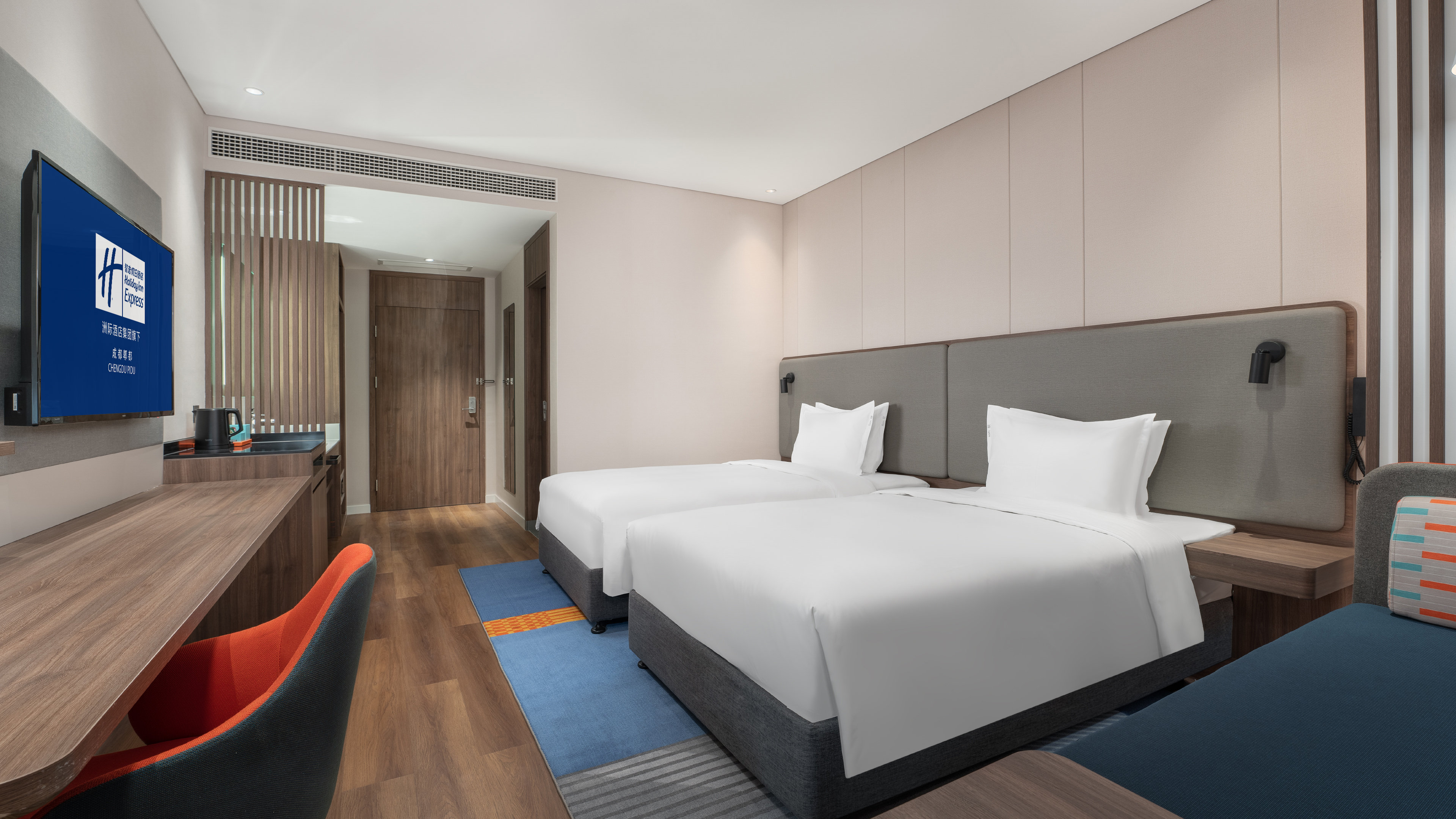 غرفة قياسية بسريرين منفصلين، Holiday Inn Express Chengdu Pidu, an IHG Hotel 2/2
