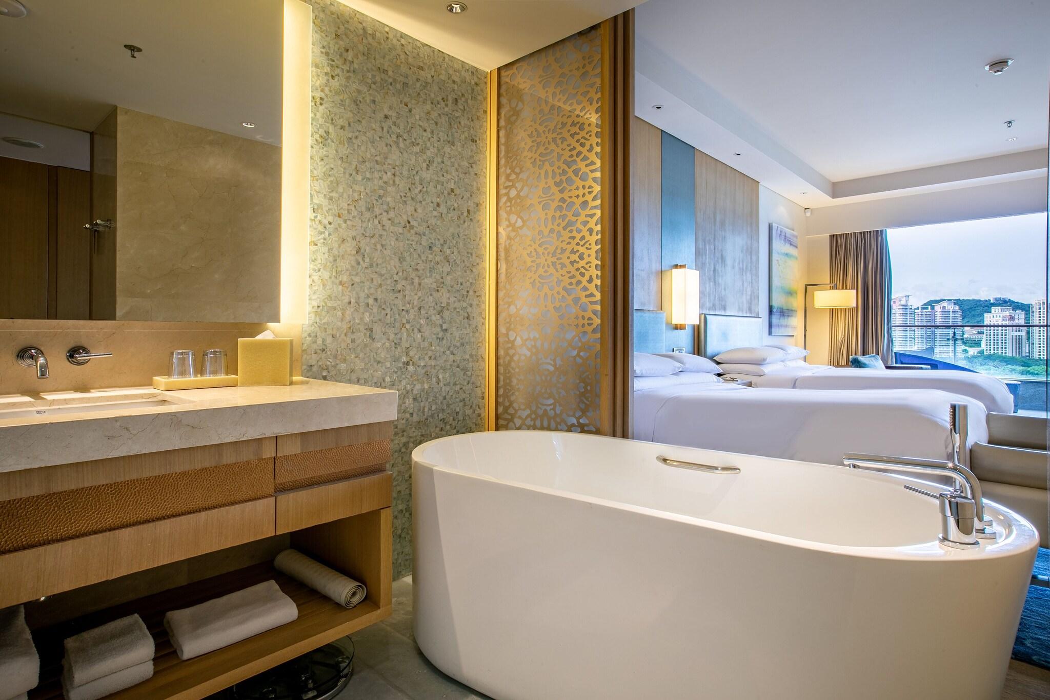 غرفة بسرير كينج بإطلالة جزئية على البحر، Jw Marriott Hotel Sanya Dadonghai Bay 8/10