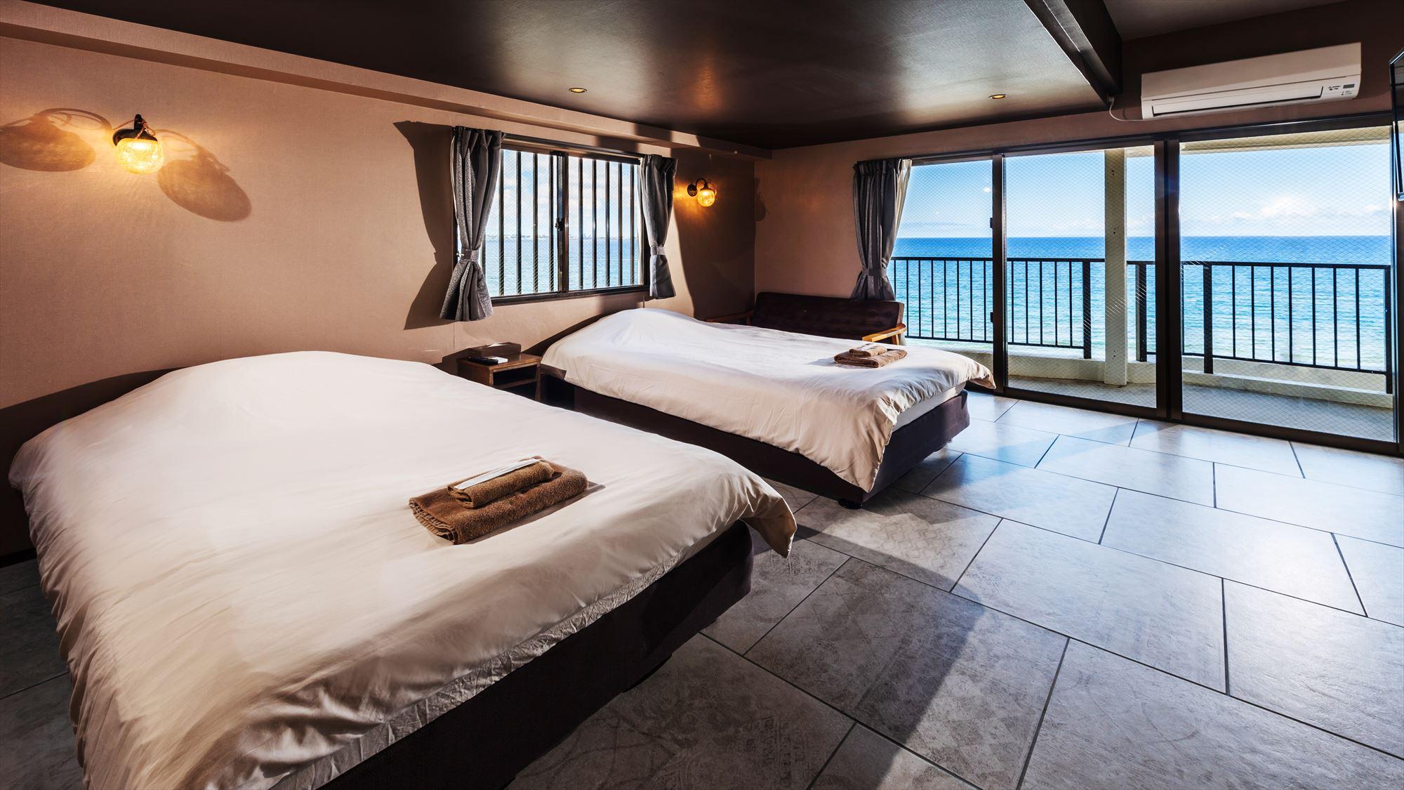 Room, Twin Beds, Ocean View, Night View