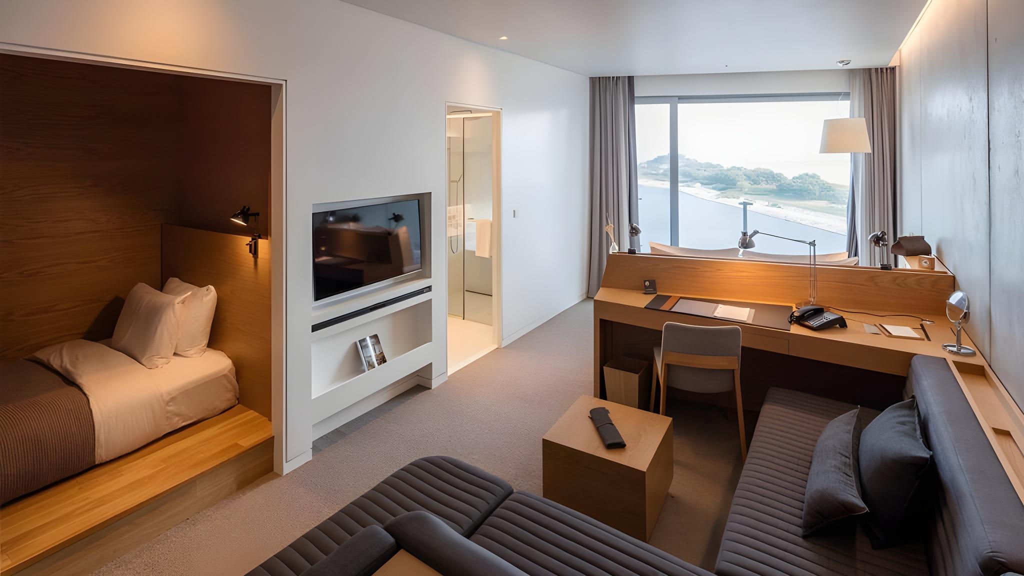 Bunker, Deluxe, Twin Beds, Ocean View