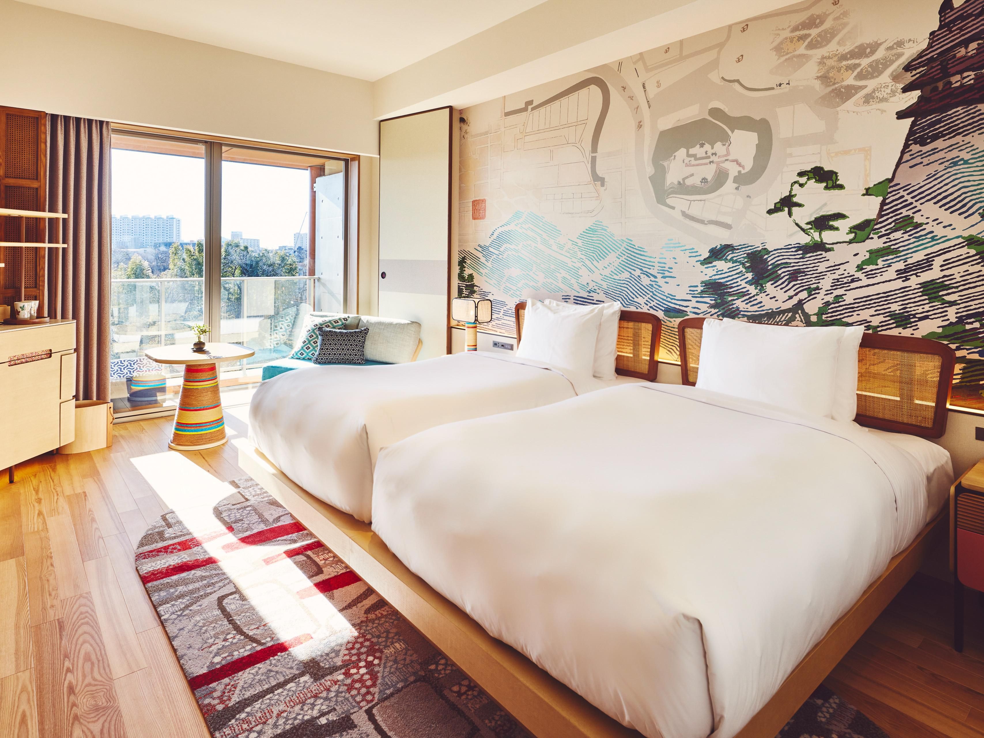 Room, Twin Beds, River View