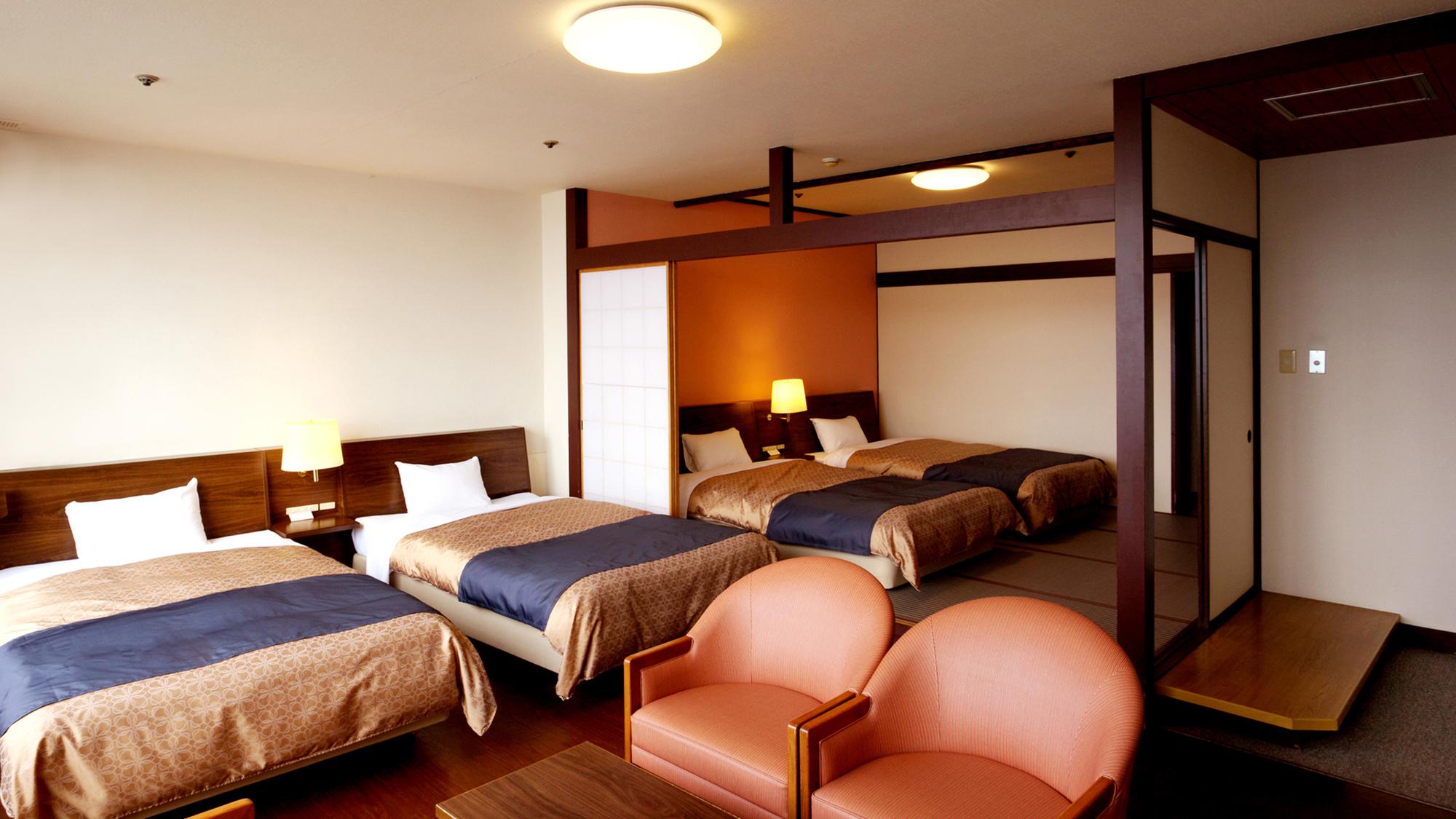 Room, Quadruple, City Side, Ocean View, Night View, Large