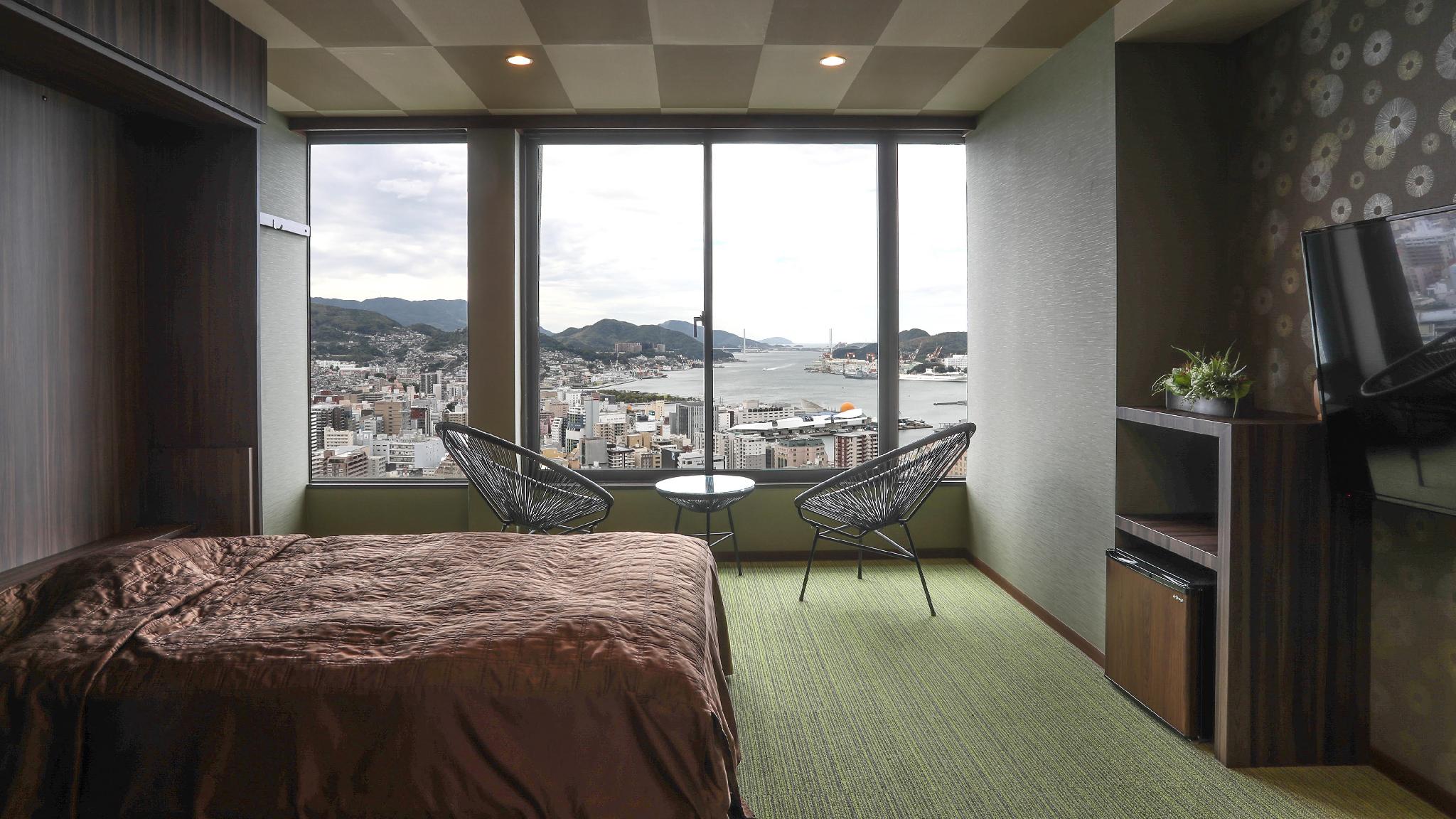 Modern, Twin Beds, Night View