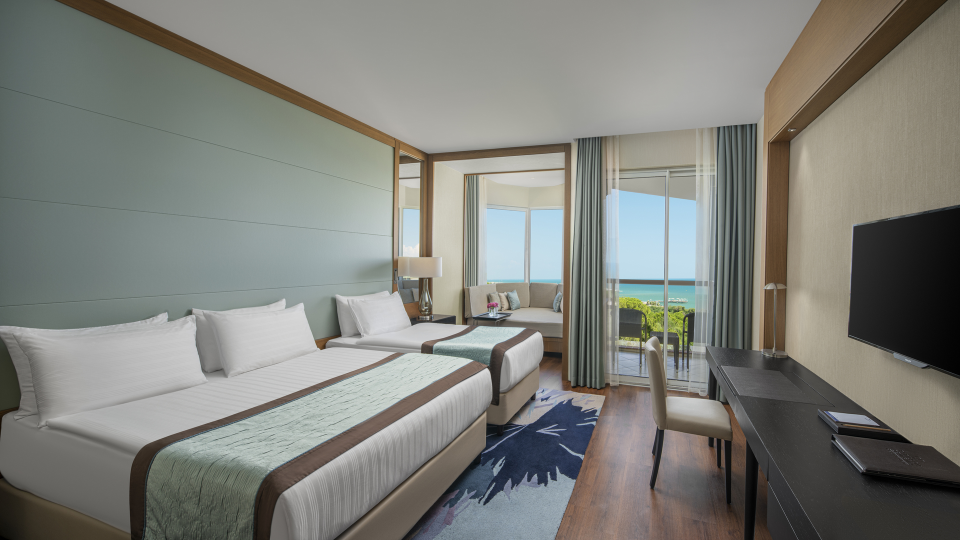 Superior, Single, Double Bed, Lateral Side Sea View