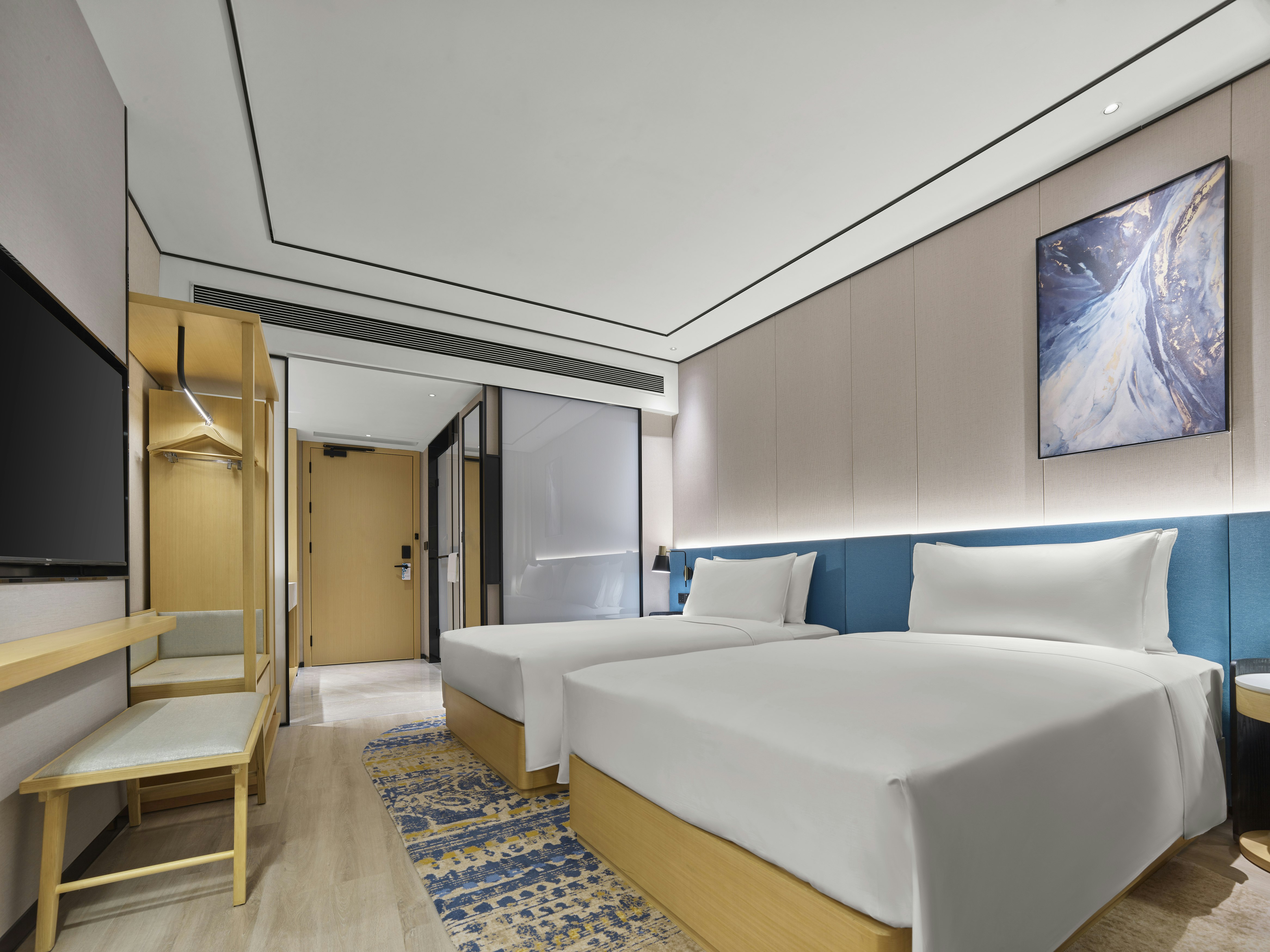 غرفة بسريرين منفصلين، Hilton Garden Inn Anshan Haicheng 5/7