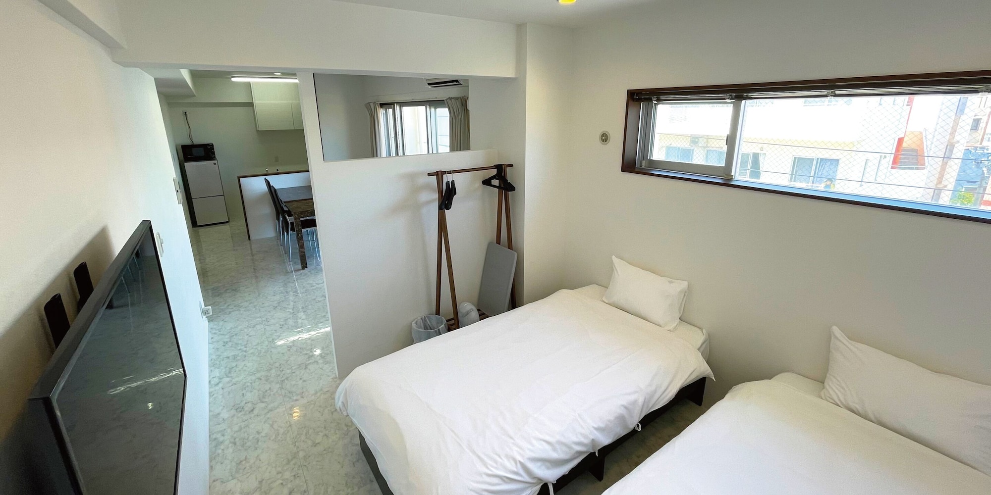 ROOM, TWIN BEDS, KITCHEN