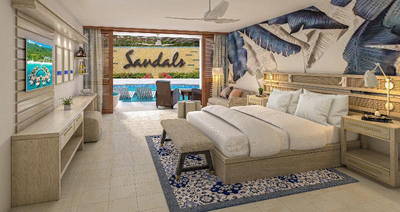 Sunchi, Swim Up, Junior Suite, King Bed, Patio, Bathtub, Club Floor، Sandals Royal Curacao - Adults Only 3/3