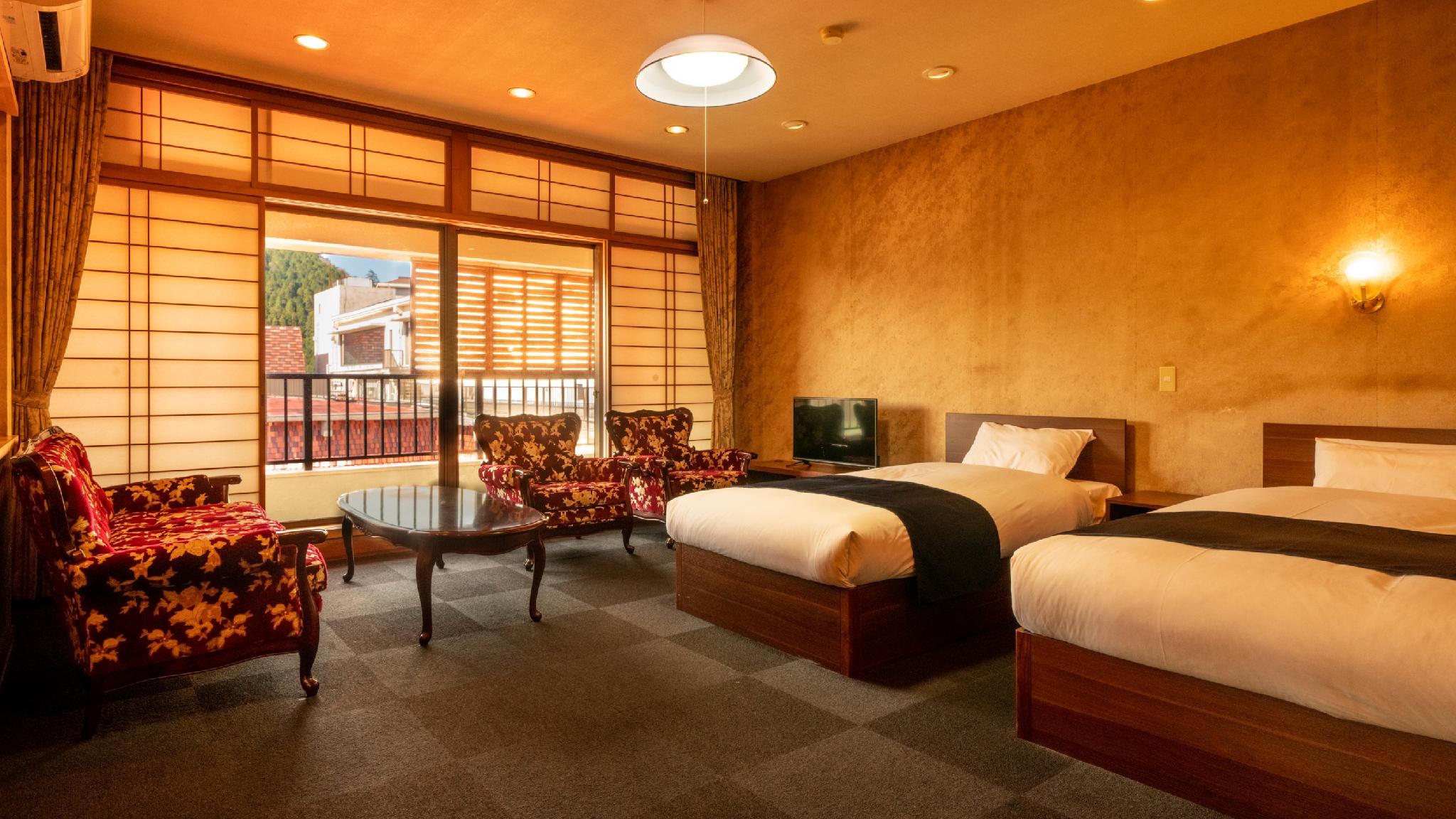 Japanese Western, 3 Rooms, Junior Suite, Twin Beds, City Side, Private Bathroom