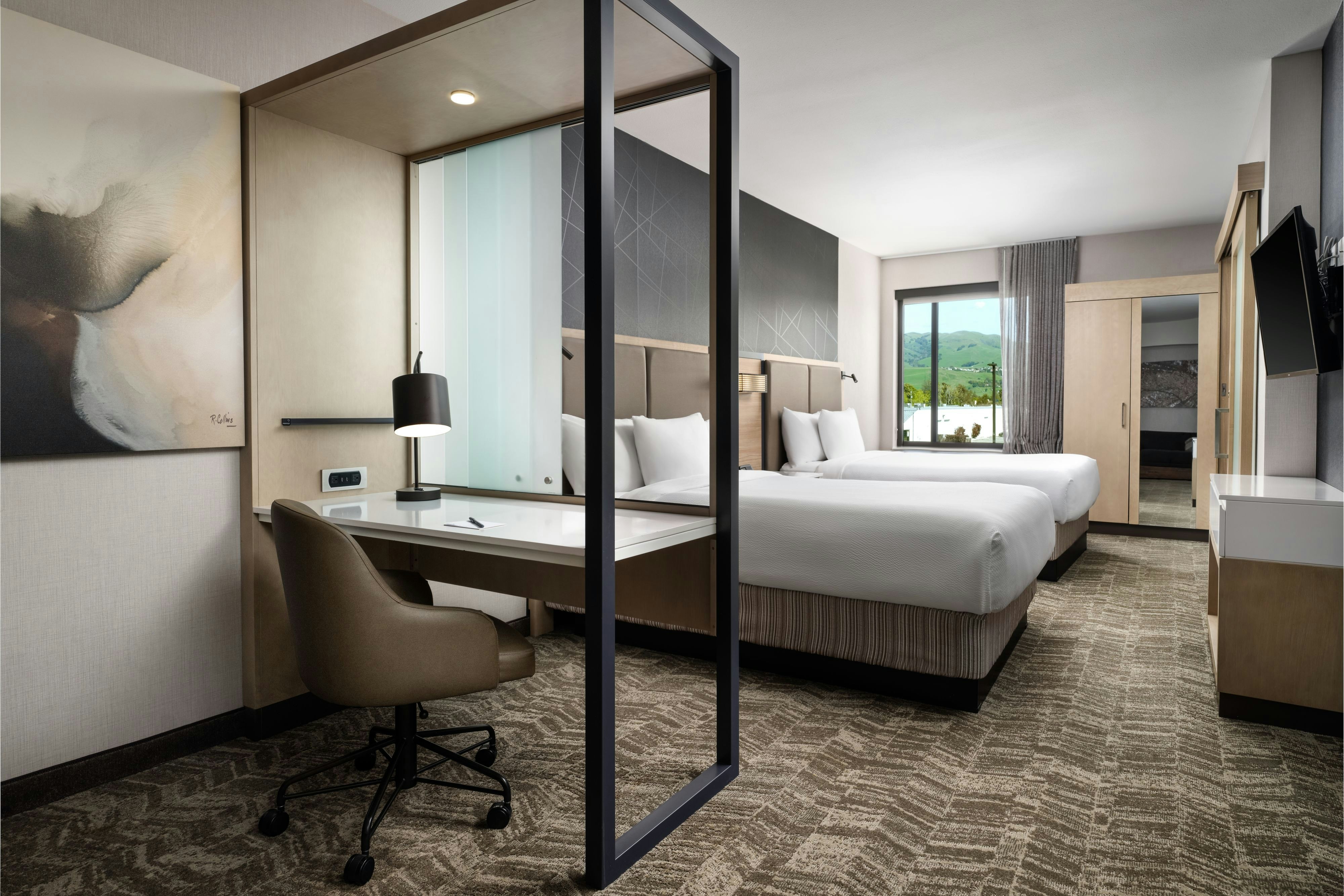 Suite, 2 Queen Beds, SpringHill Suites Milpitas Silicon Valley 2/2
