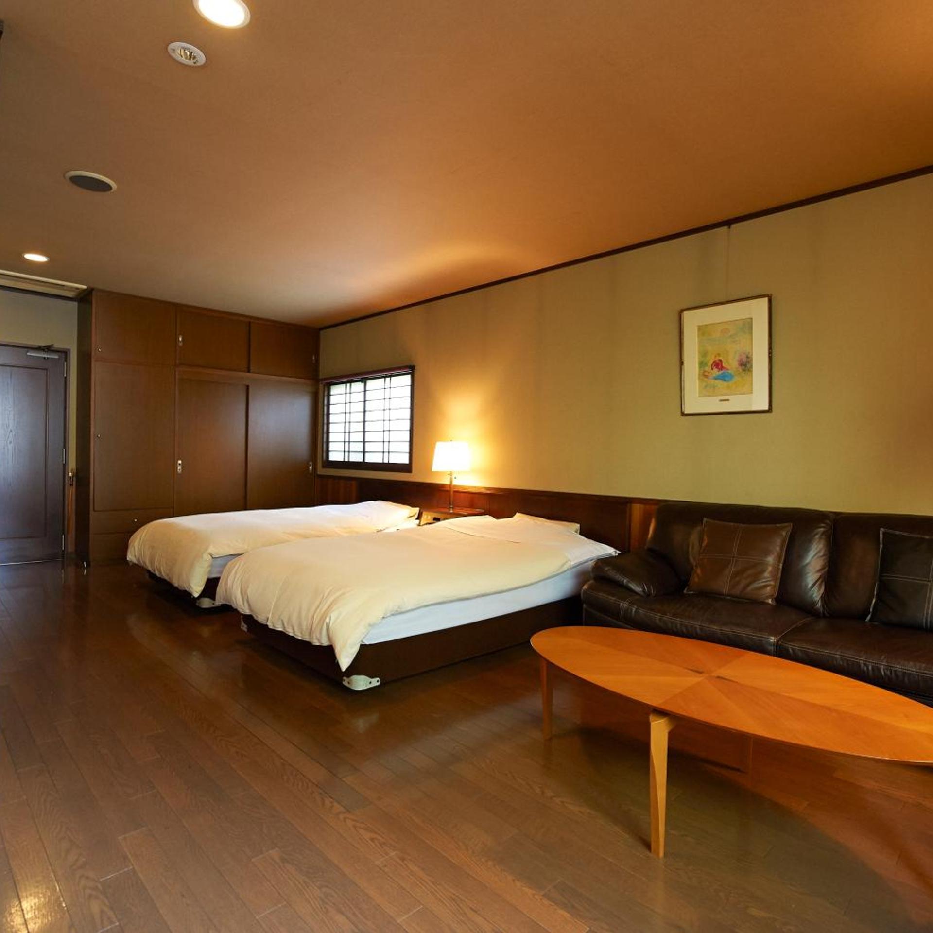 غرفة بسريرين منفصلين بحمام مشترك، Hotel Kazahaya 3/6