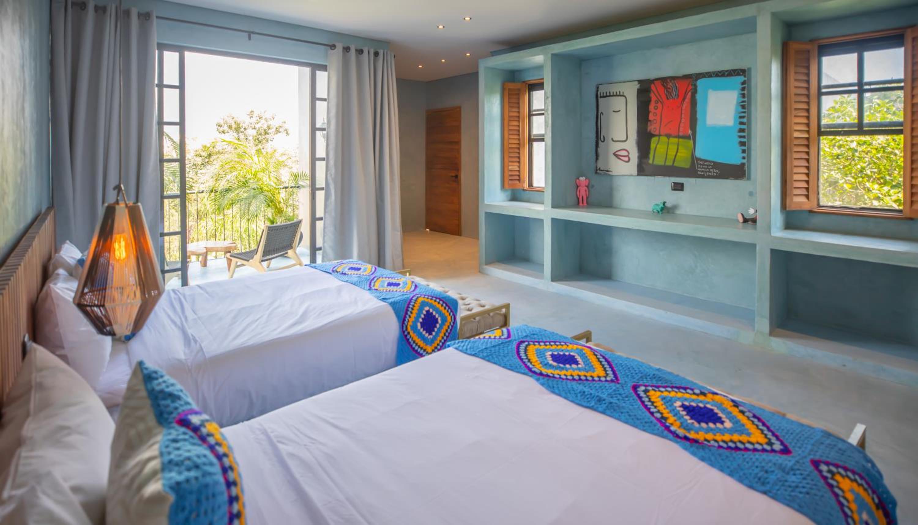 غرفة بسريرين منفصلين بشرفة، Turquoise Tulum Hotel 3/5