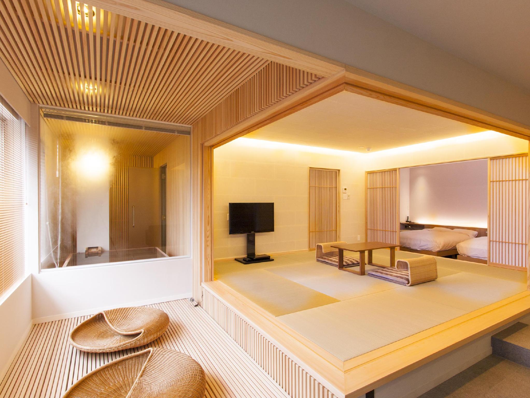 Japanese Western, Superior, Twin Beds, Private Hot Spring Bath