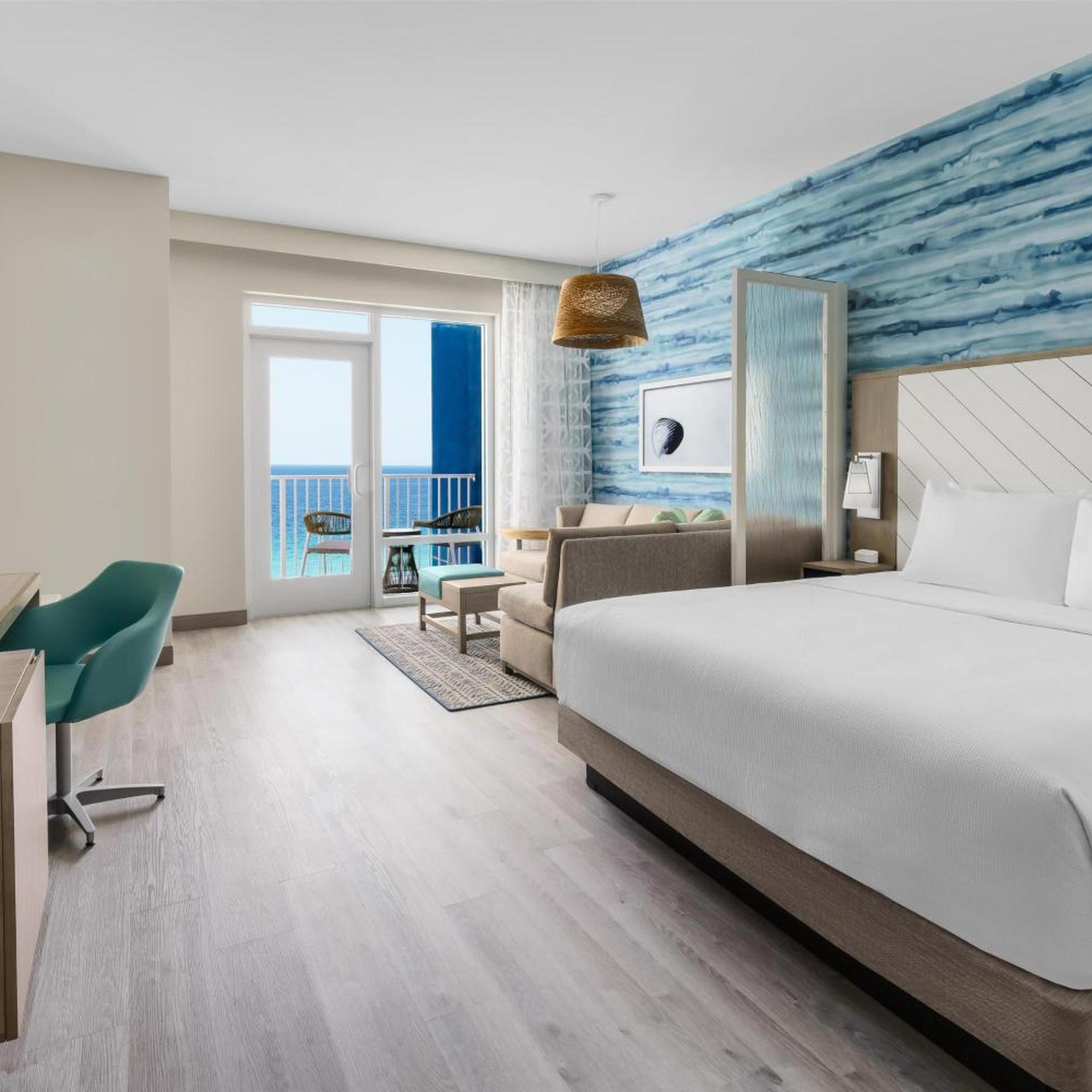 Room, King Bed, Gulf View, Balcony, High Floor