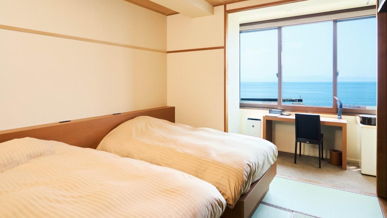 Japanese Western, Semi Room, Modern, Semi Double Bed, Ocean View, Smoking