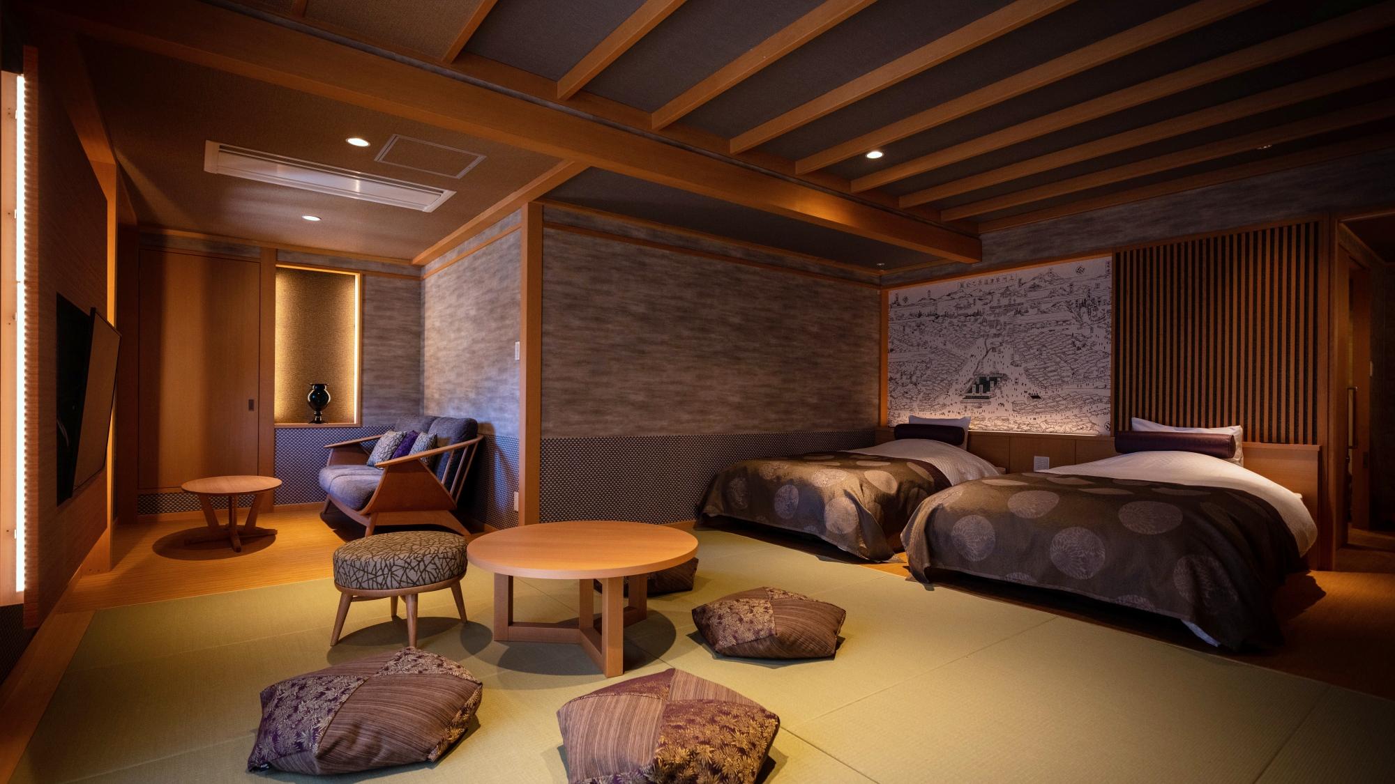 Japanese Western, Miyabi, Twin Beds, Comfort Floor