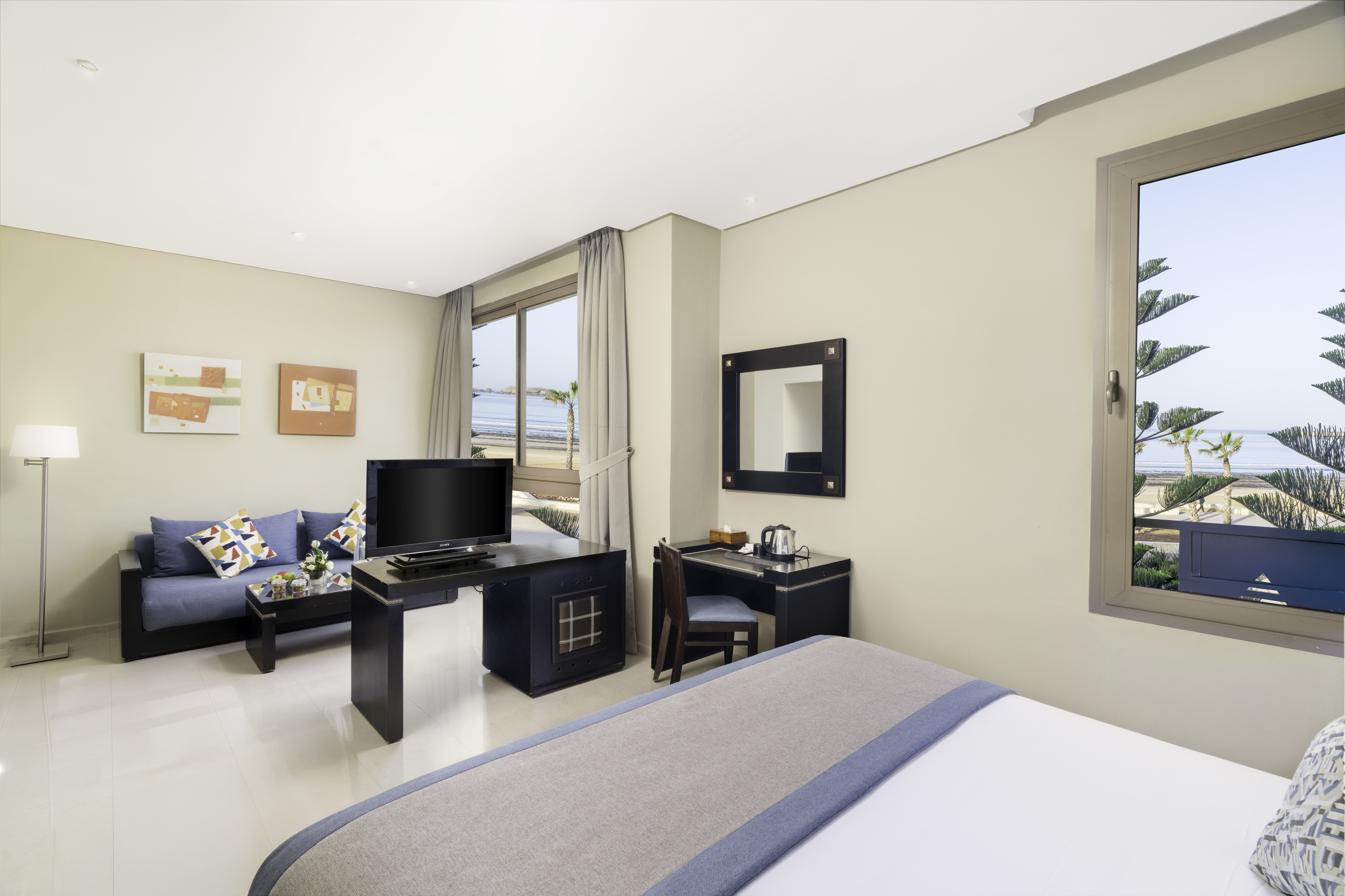 غرفة ديلوكس بسرير مزدوج بإطلالة على البحر، Atlas Essaouira Riad Resort 7/9
