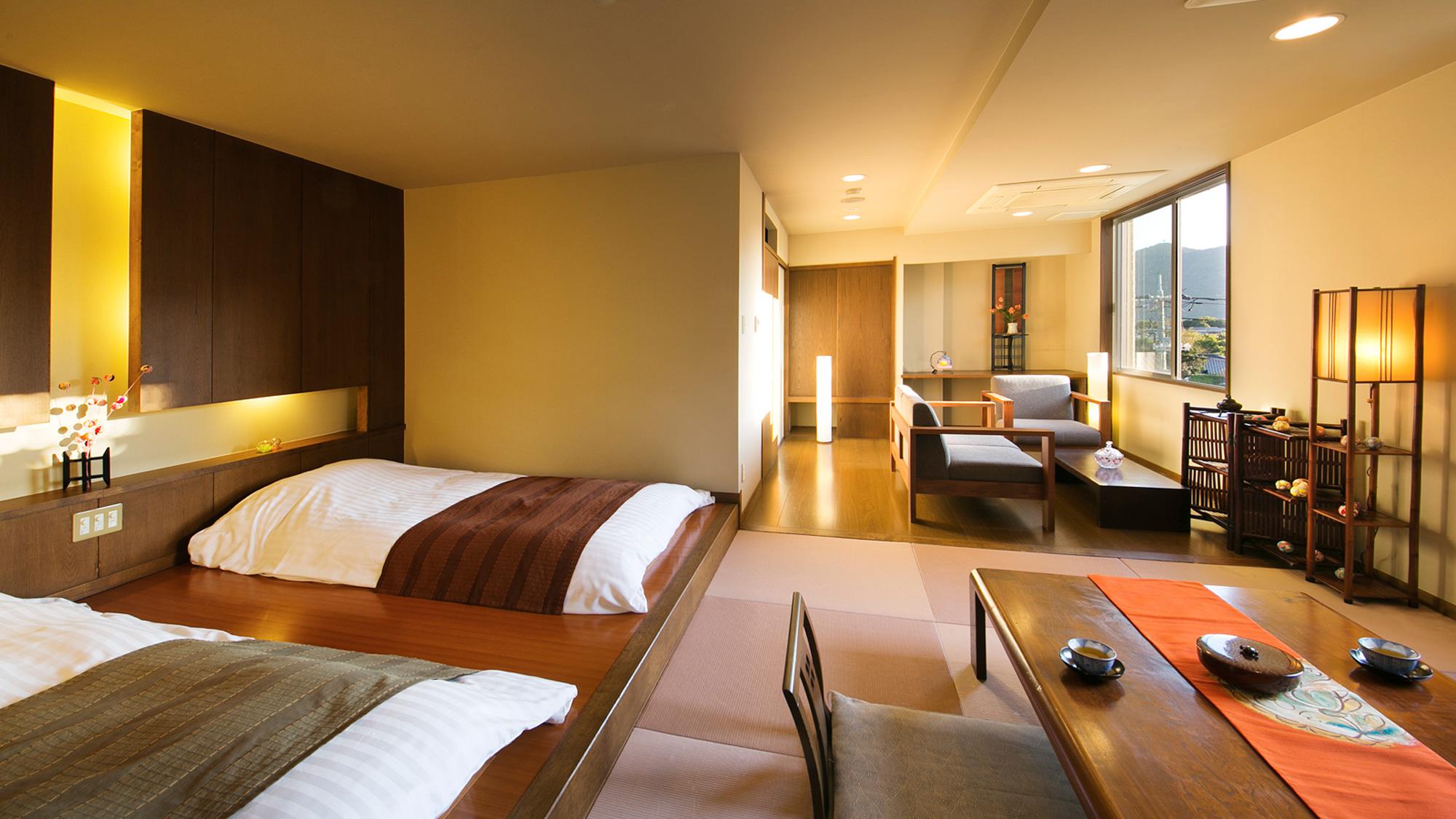 Japanese Western, Designer, Guest Room, Twin Beds