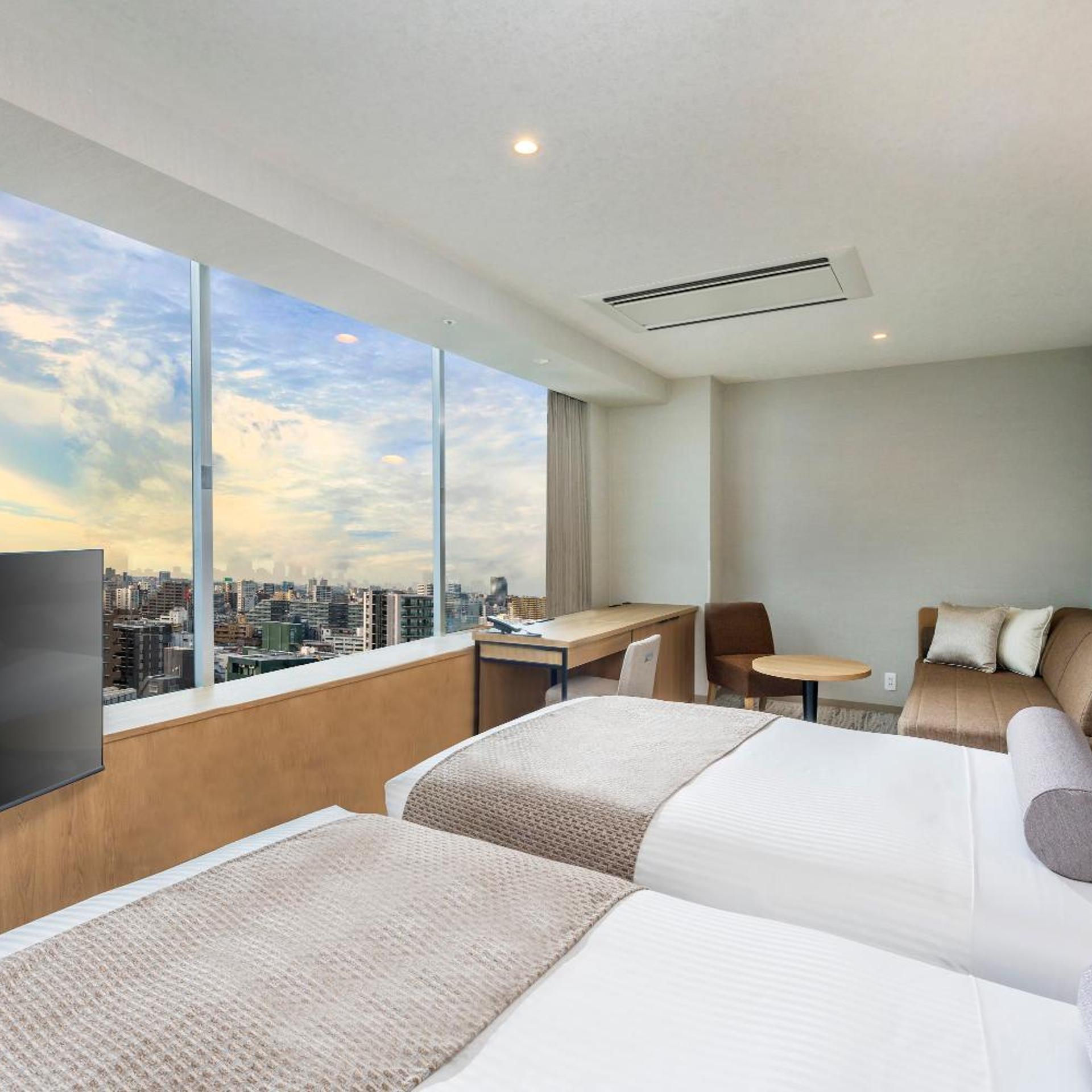 Room, Twin Beds, Sky View