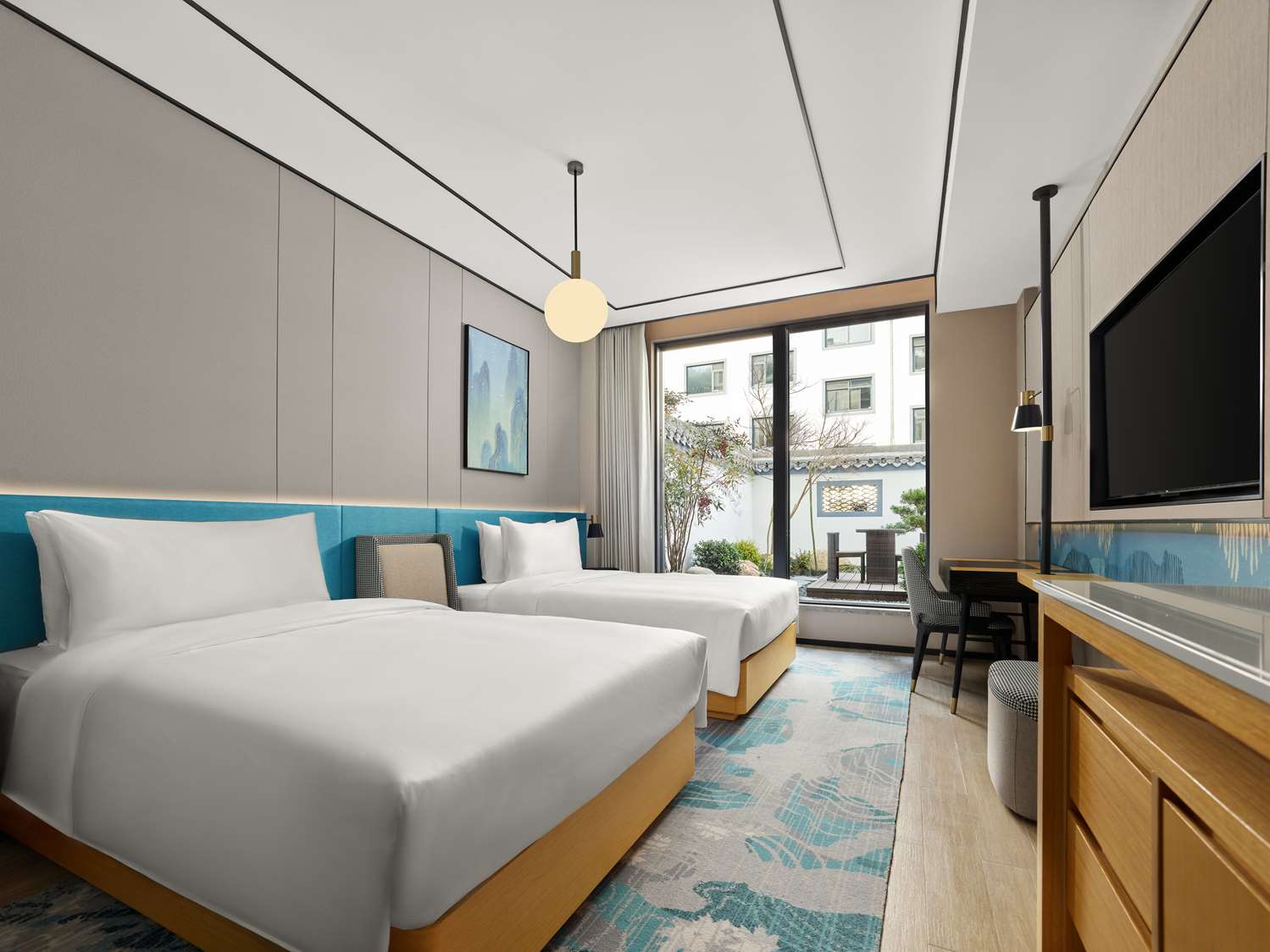 Guest Room, Twin Beds, Private Garden