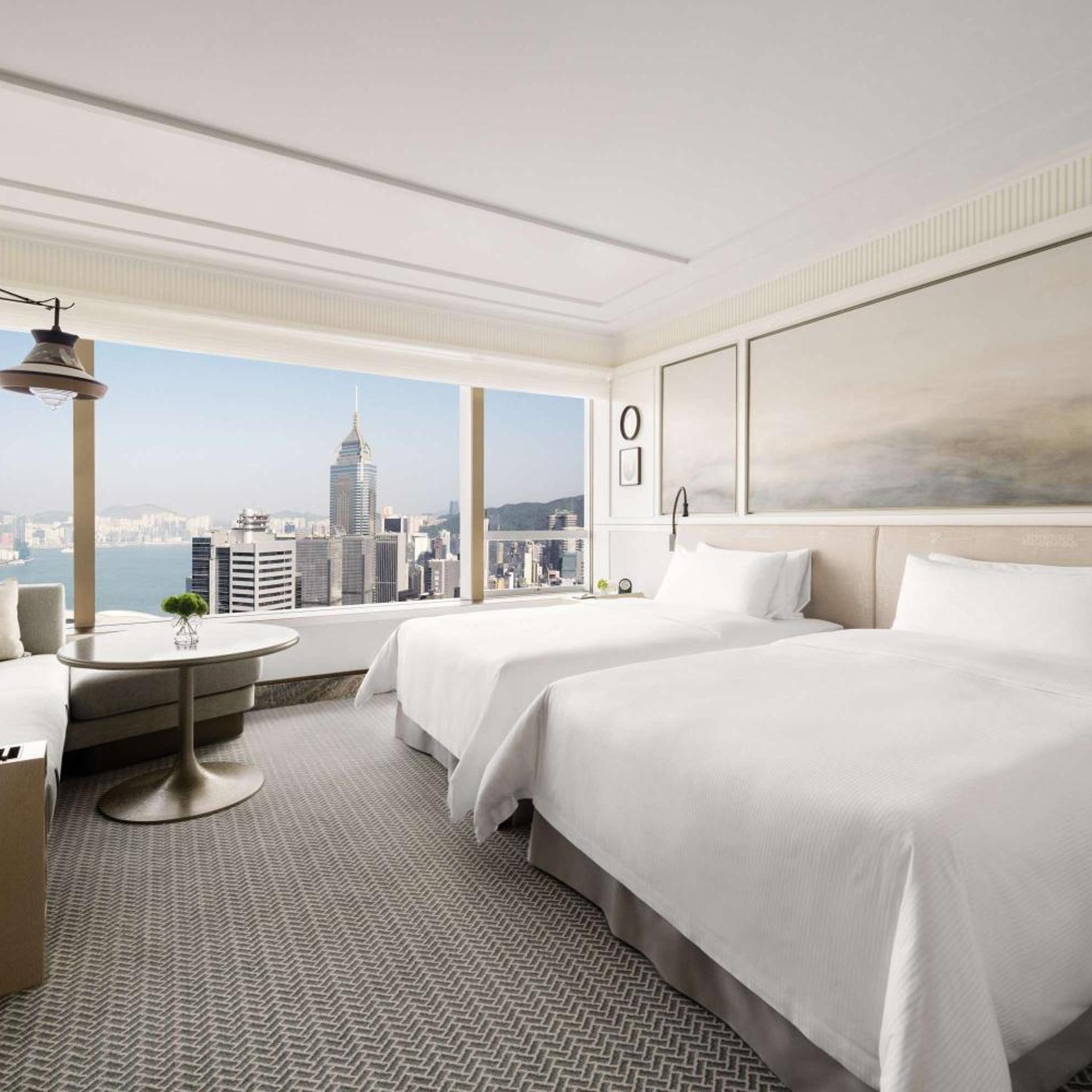 Shangri La, Grand, Premier, Twin Beds, Harbour View