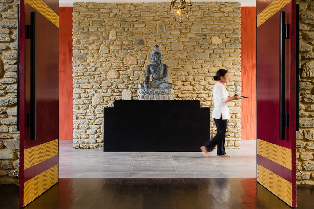 Lobby at The Pavilions Himalayas, The Farm, POKHARA