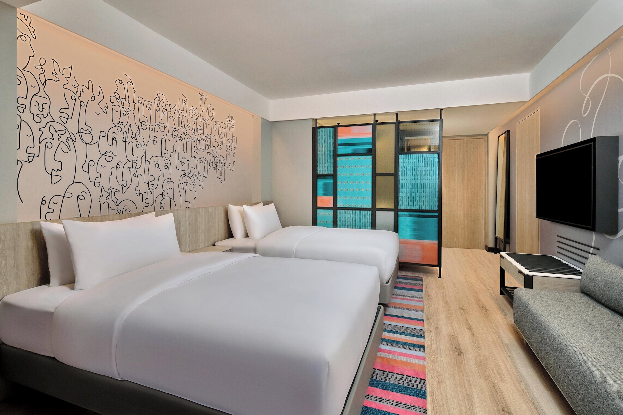 Aloft, 2 Double Beds, Pool View