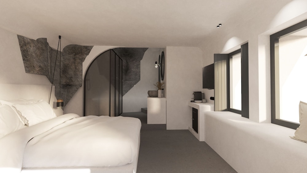 Nest, Queen Bed, Caldera View, Outdoor Jetted Tub
