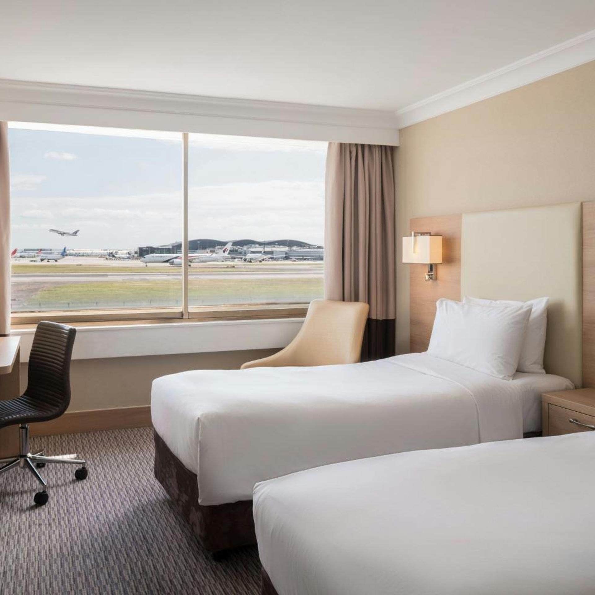 Superior, Twin Beds, Runway View