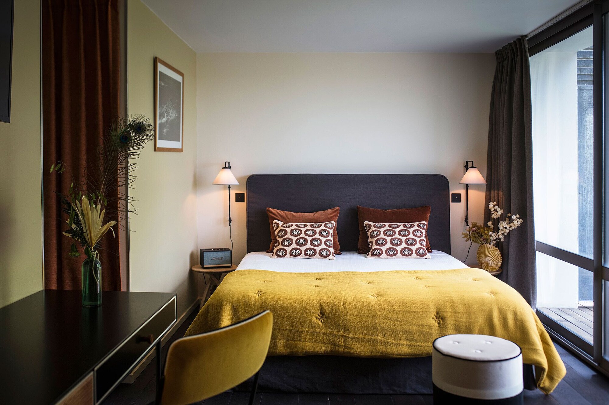 غرفة ديلوكس بسرير كينج بإطلالة على الجبل بشرفة، L'auberge Basque 4/4