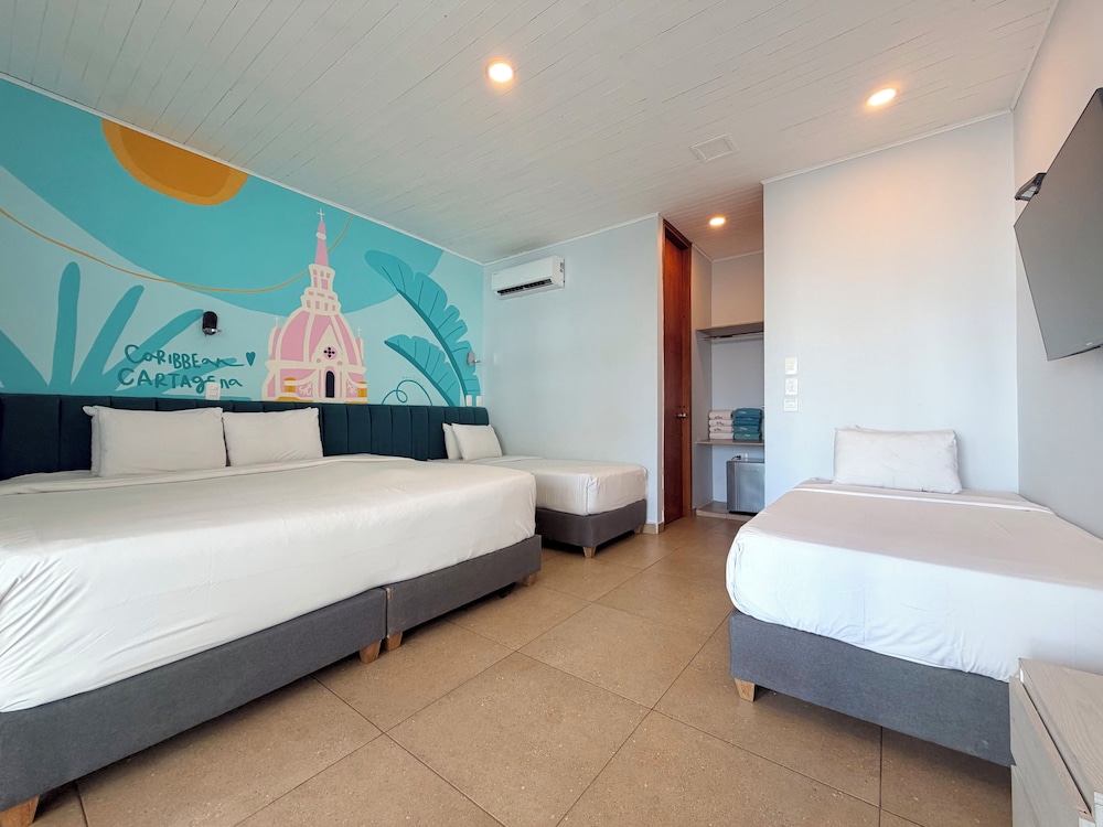 غرفة سوبيريور ثلاثية بسرير كينج وسرير فردي بشرفة، Hotel Caribbean Cartagena 5/10