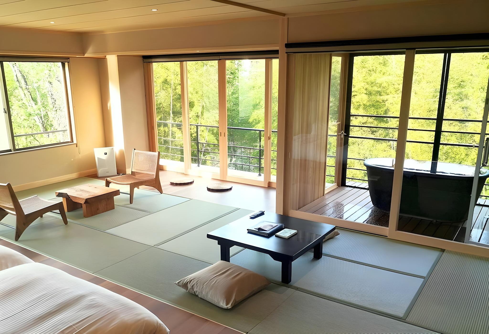 Japanese, Outdoor View, Outdoor Bath