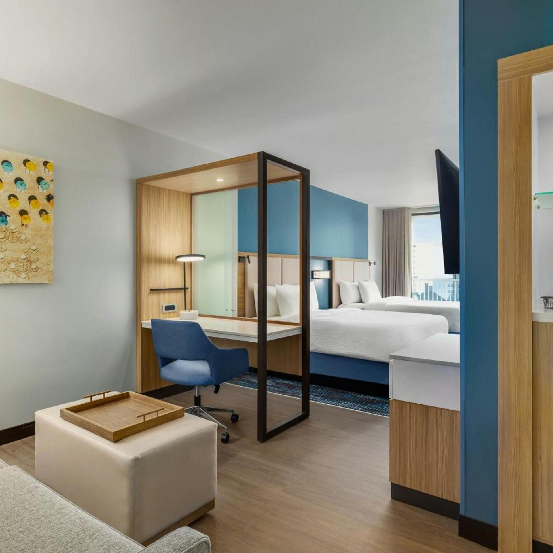 Suite, 2 Queen Beds, Gulf View, Sofa, Balcony