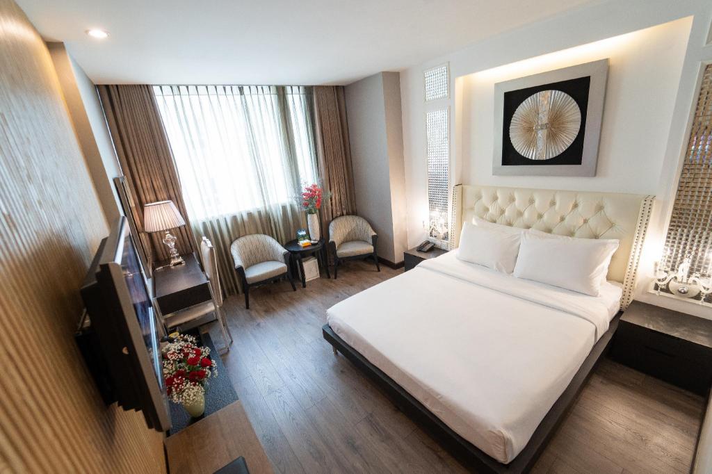 غرفة تنفيذية بسرير مزدوج بإطلالة على المدينة، A Em Hotel 8a Thai Van Lung 2/4