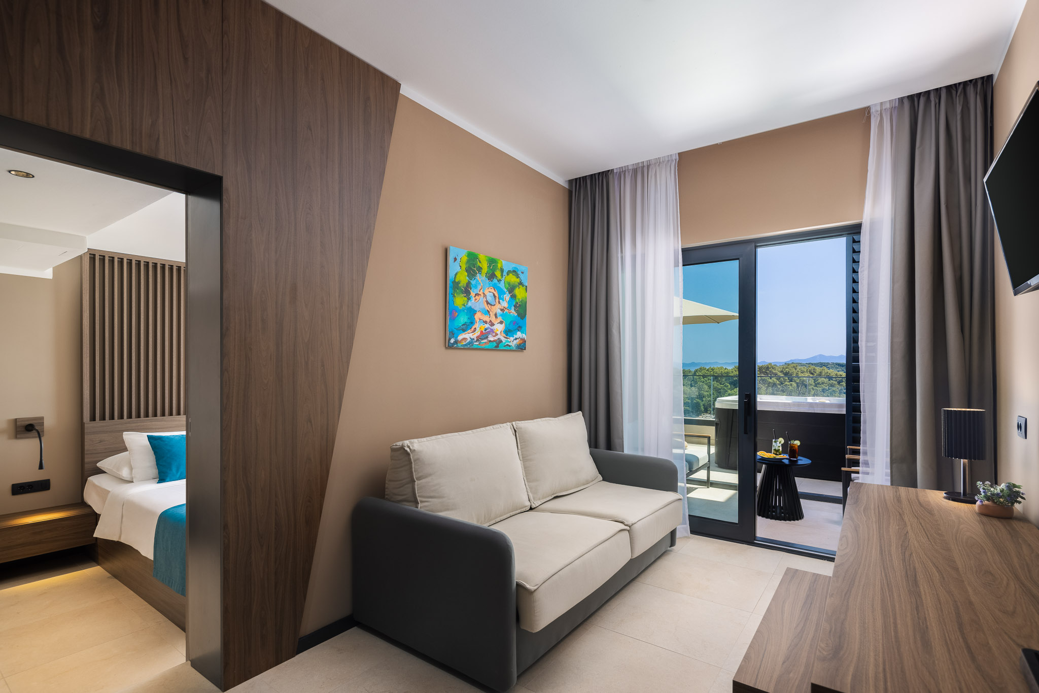 جناح سوبيريور بإطلالة على البحر بشرفة بحوض جاكوزي، Aminess Alfir Hotel 4/6