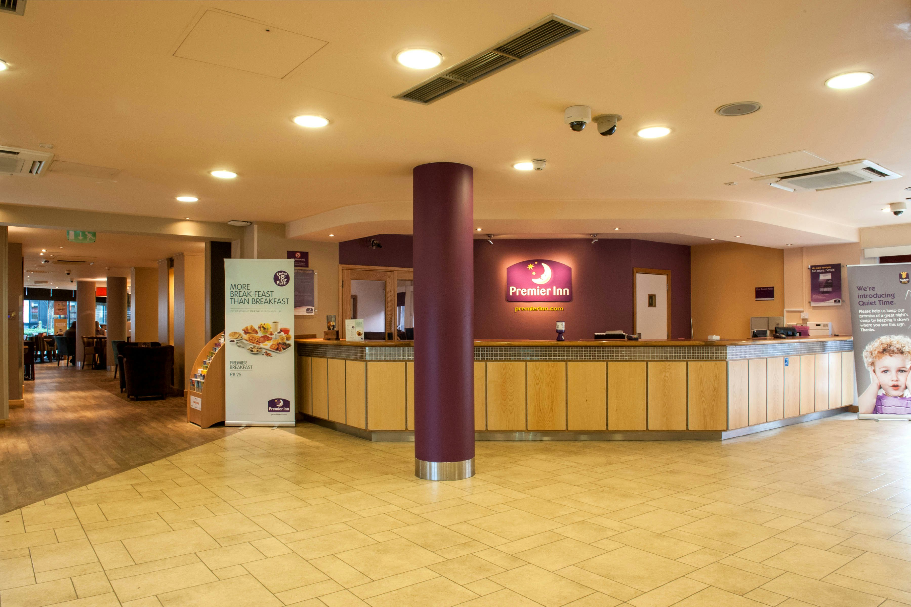 Lobby at Premier Inn Nottingham City Centre (Goldsmith Street), NOTTINGHAM ENGLAND - UK