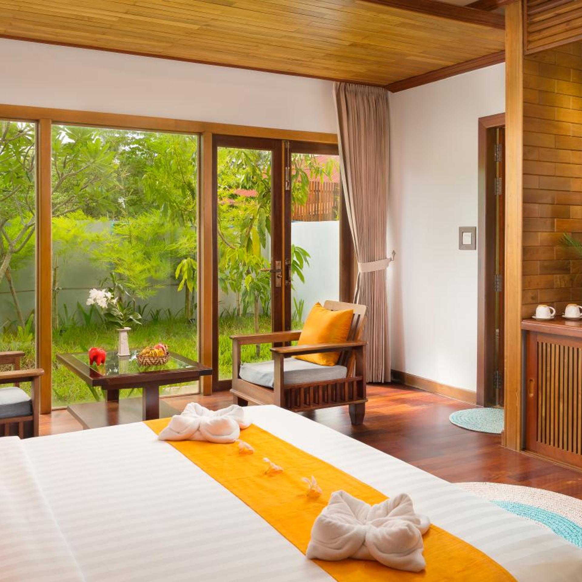 غرفة ديلوكس بسرير مزدوج، Khmer House Resort 4/10