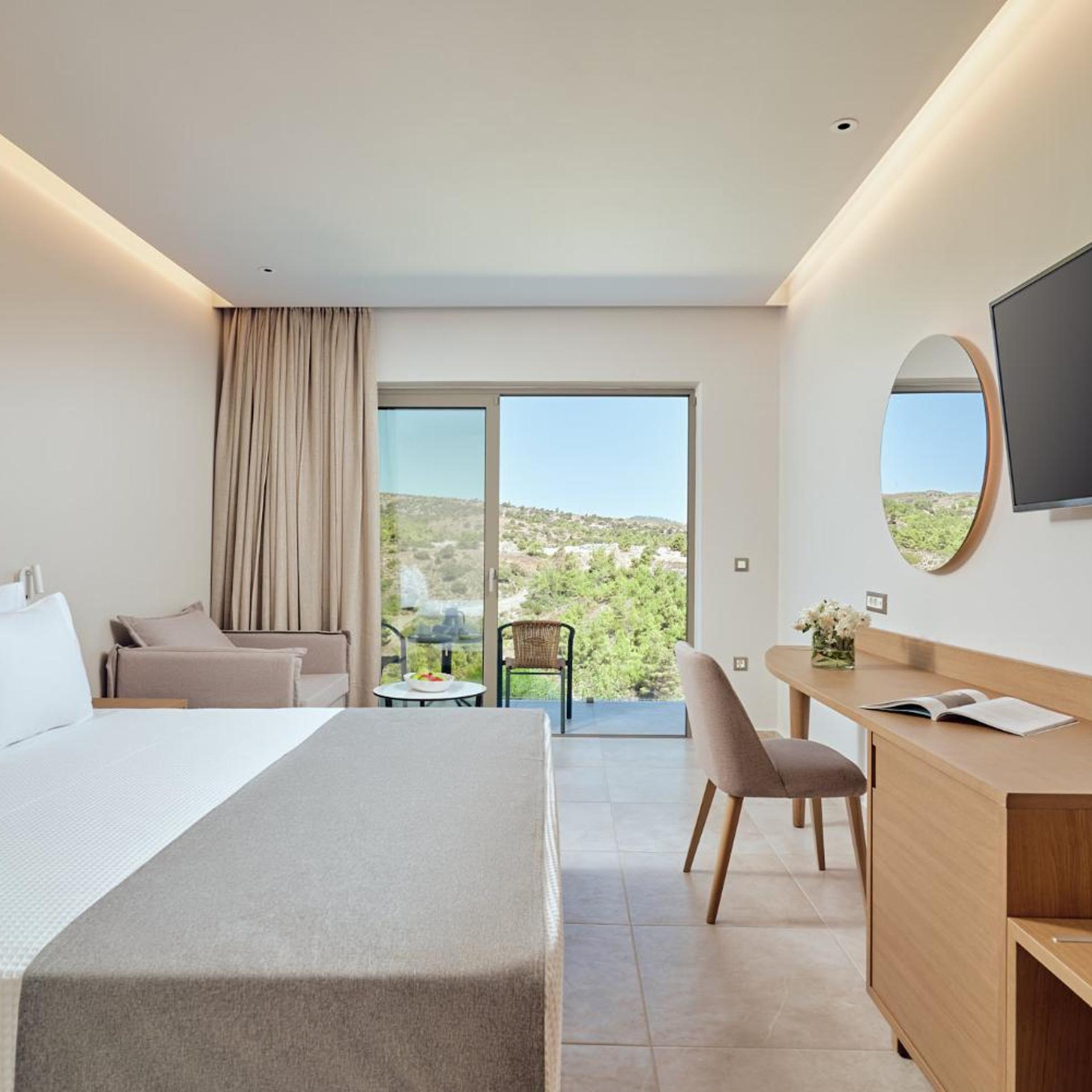غرفة بسرير مزدوج بإطلالة على الجبل، Princess Sun Hotel 3/5