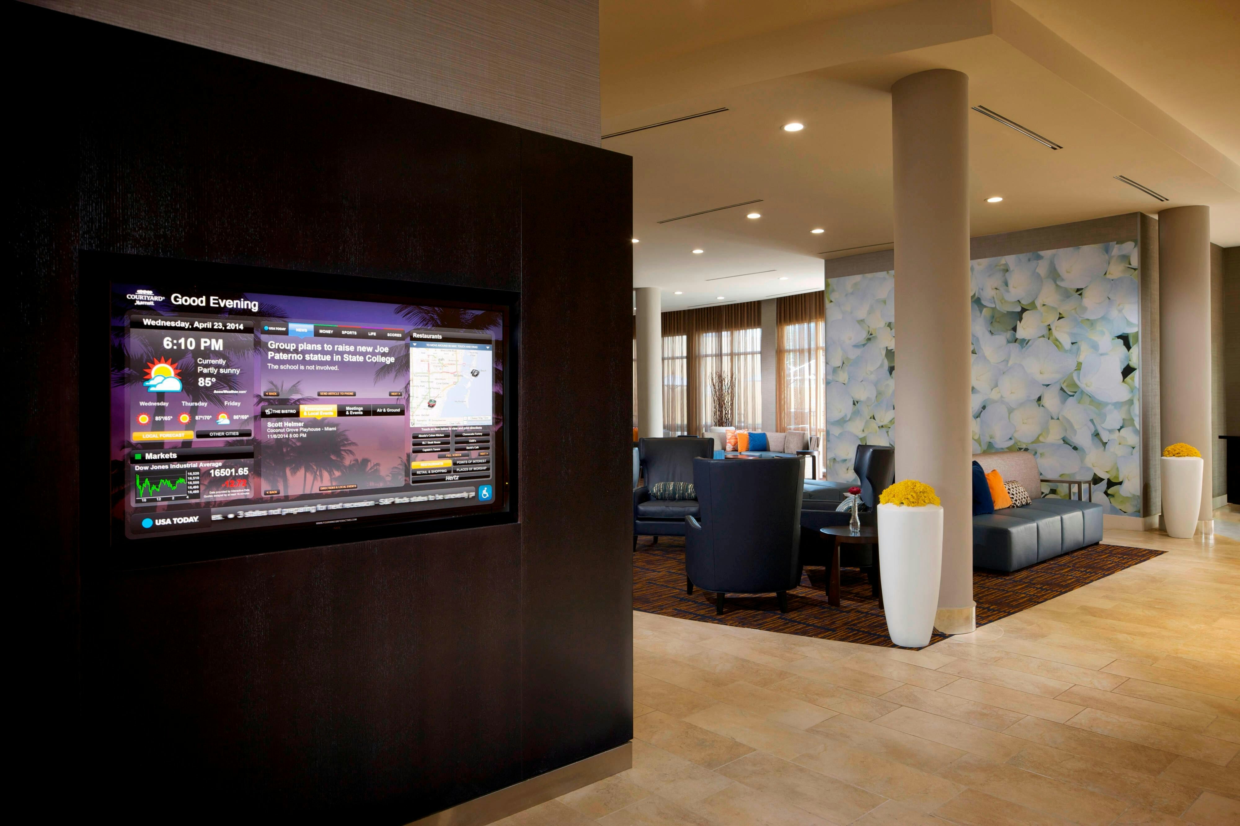 Lobby at COURTYARD MIAMI DADELAND, MIAMI - FL