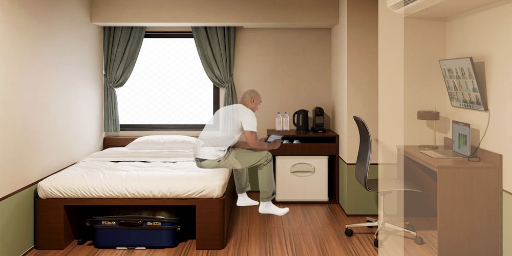غرفة يابانية قياسية بفراش فوتون، Hotel Meldia Osaka Higobashi 3/6