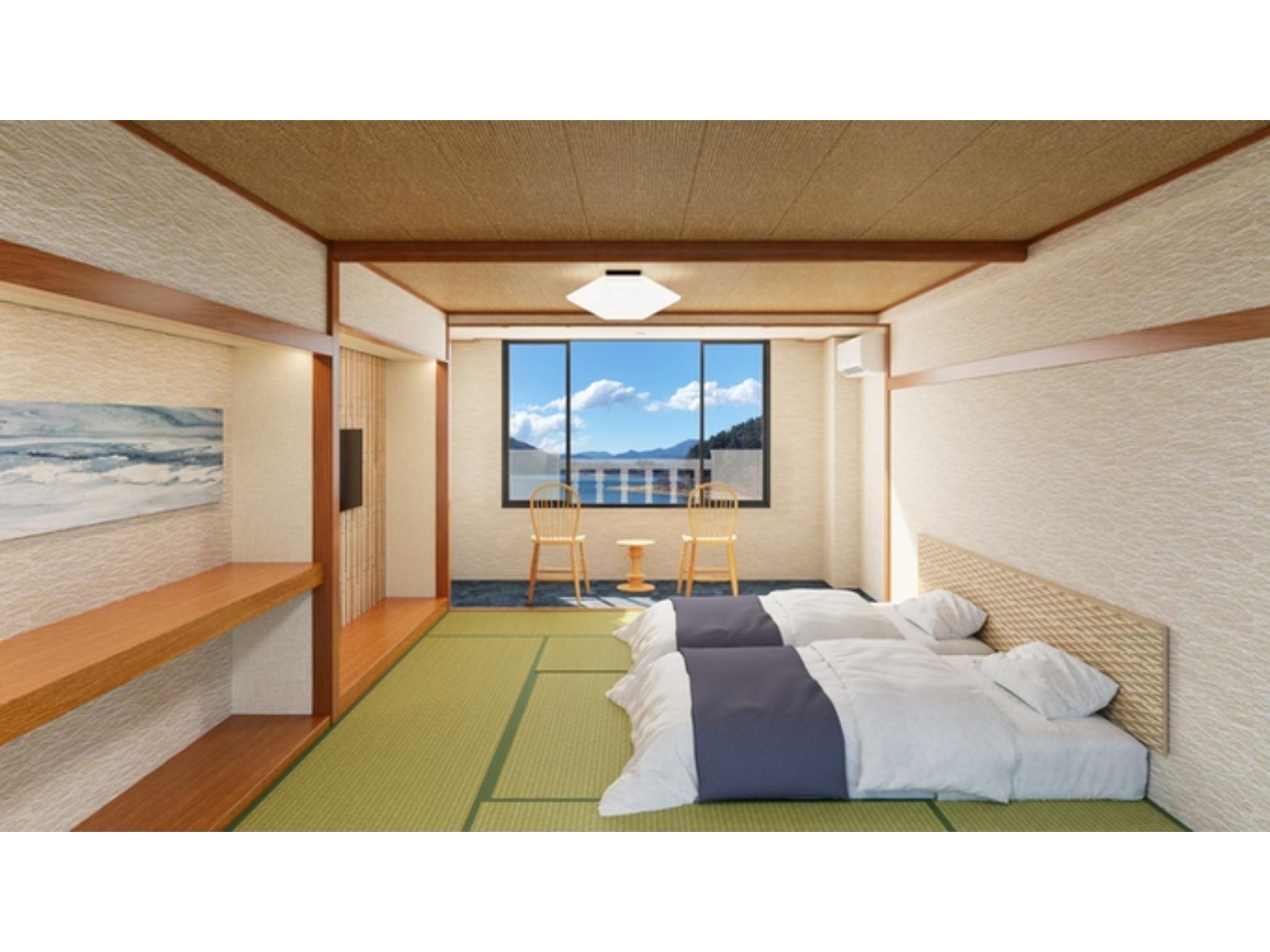 Japanese Western, Japanese, Modern, Semi Double Bed, East Wing