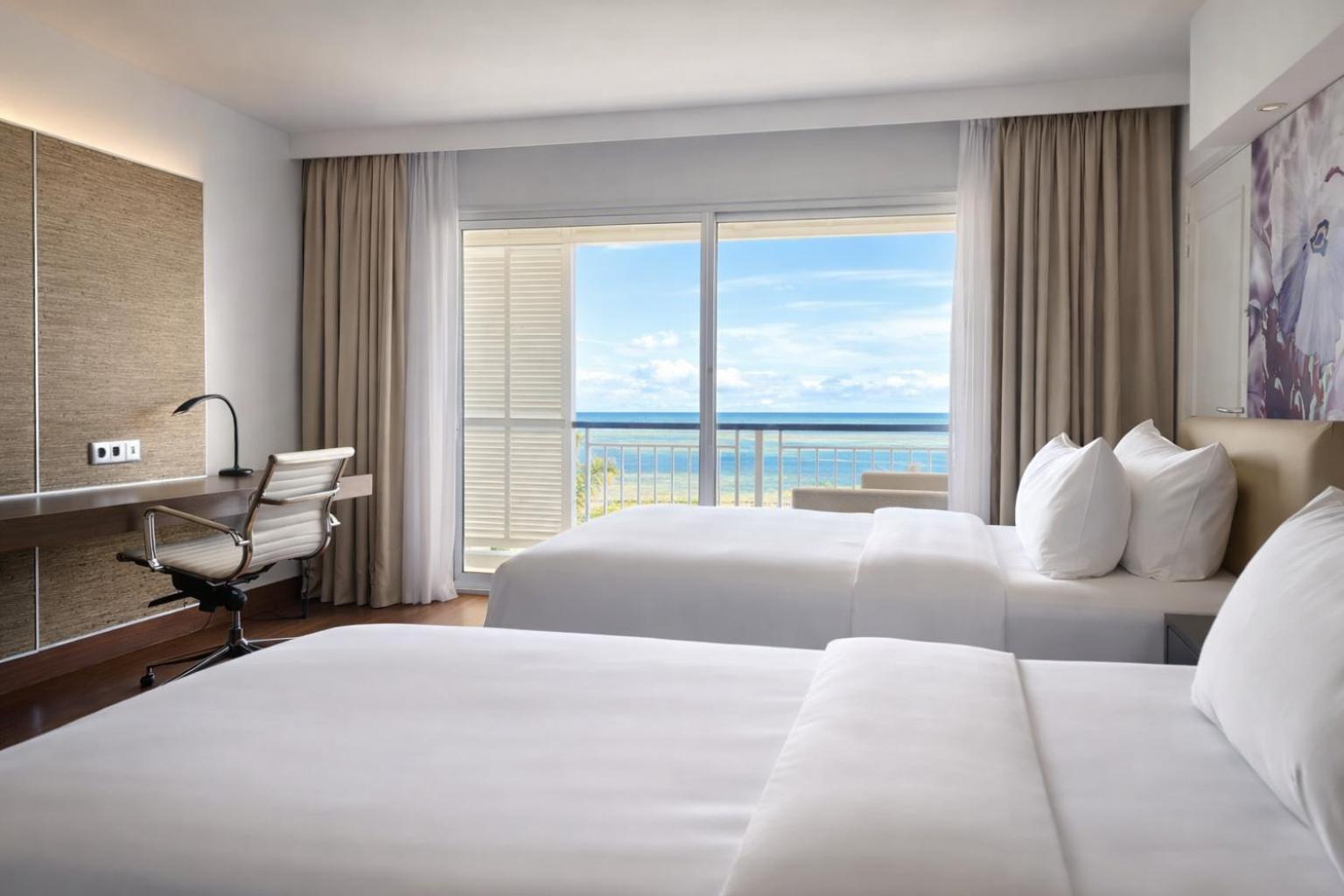 Room, Twin Beds, Lagoon View, Balcony
