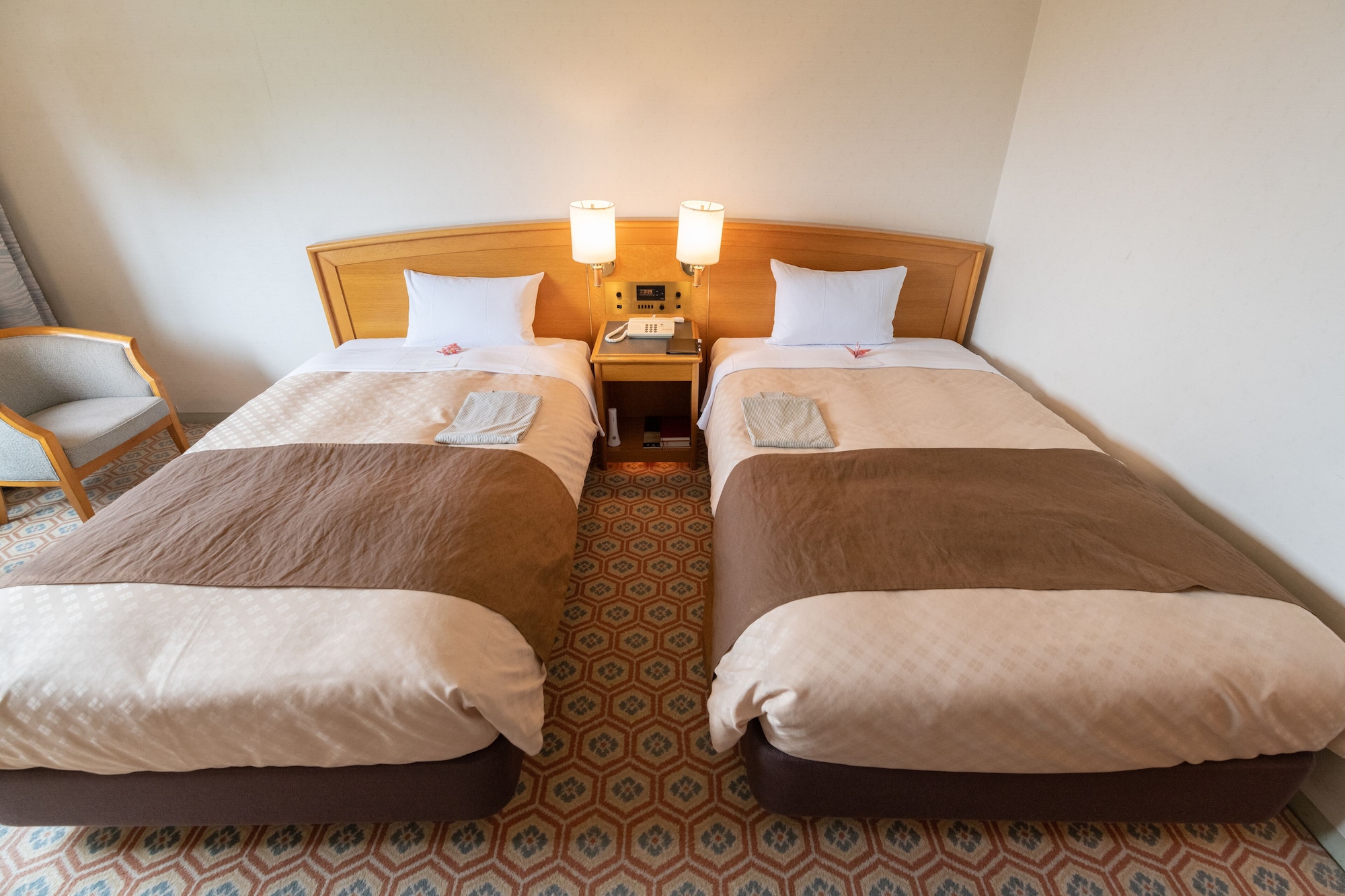 غرفة بسريرين منفصلين في الملحق، Hotel Nikko Tsukuba (ex. Okura Frontier Tsukuba) 2/4